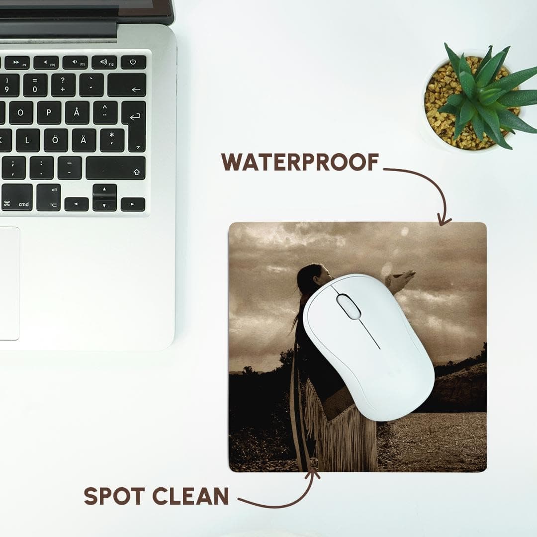 3dRose LLC 8 x 8 x 0.25 Inches Mouse Pad, Native American Medicine Woman Santa F - Thumbnail 7