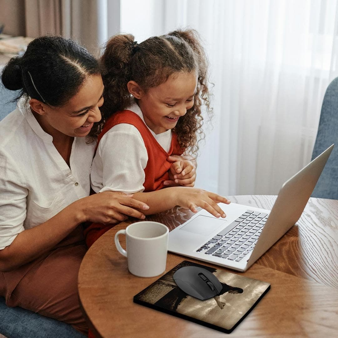 3dRose LLC 8 x 8 x 0.25 Inches Mouse Pad, Native American Medicine Woman Santa F - Thumbnail 2