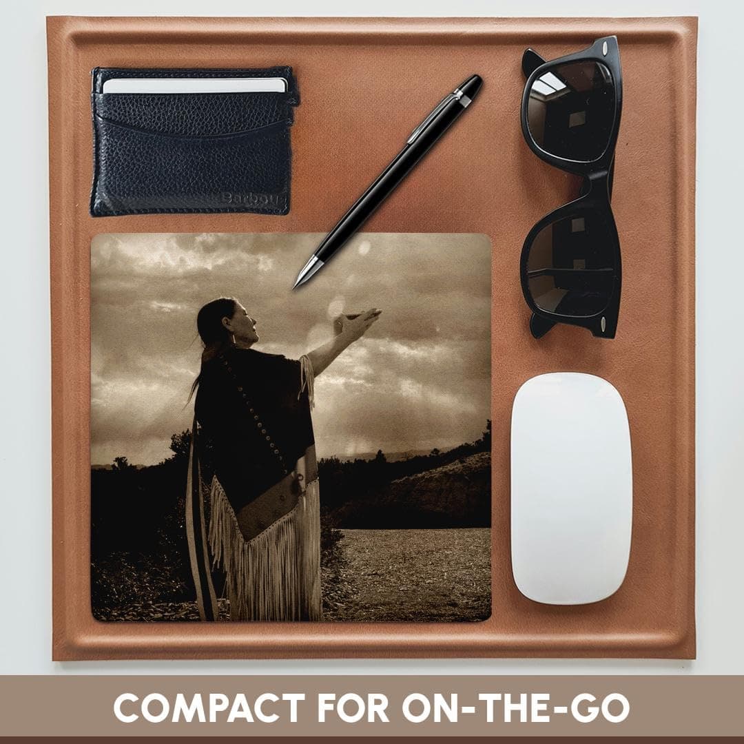 3dRose LLC 8 x 8 x 0.25 Inches Mouse Pad, Native American Medicine Woman Santa F - Thumbnail 4