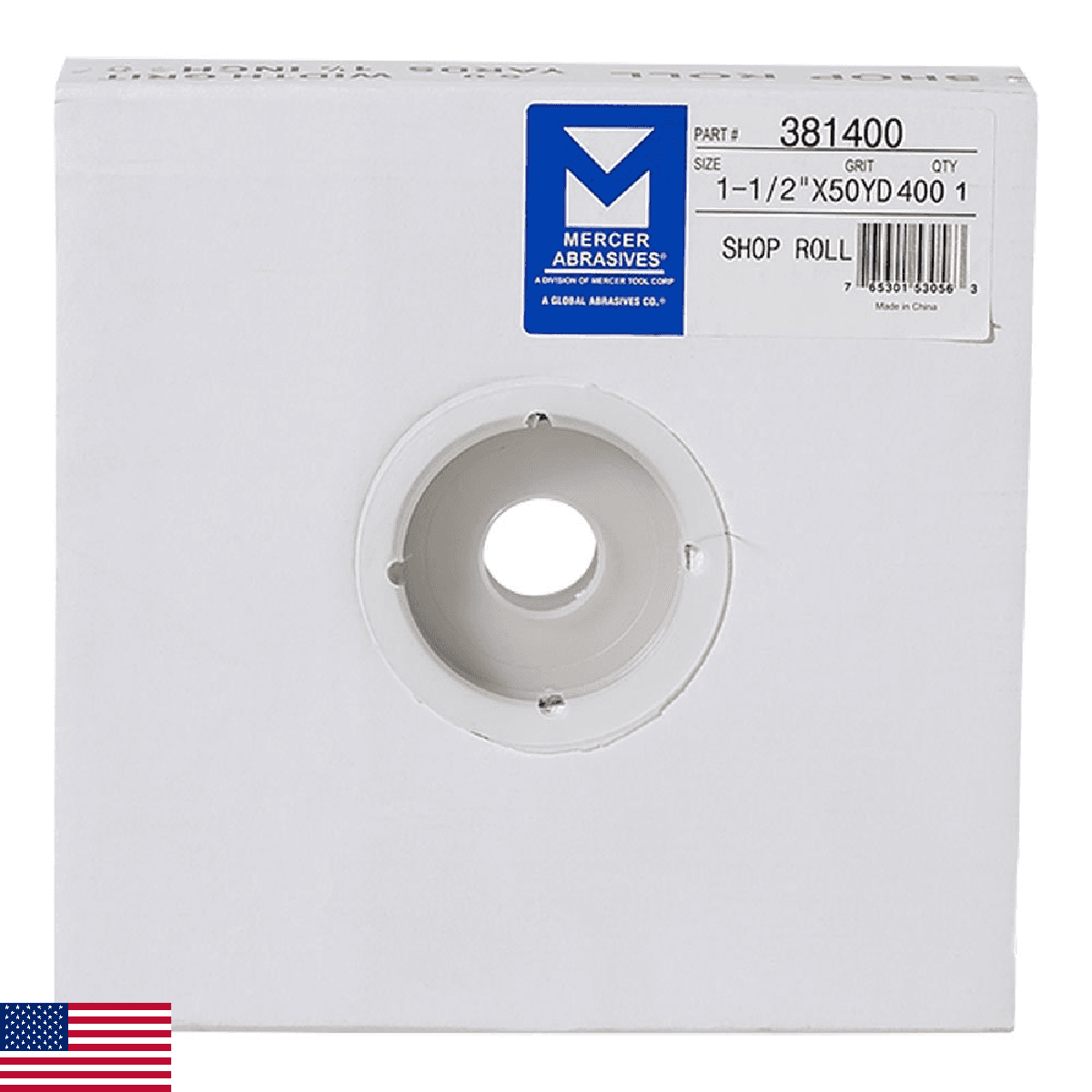 Mercer Industries 381400-1-1/2" x 50 yards Shop Roll 400 Grit - Image 1