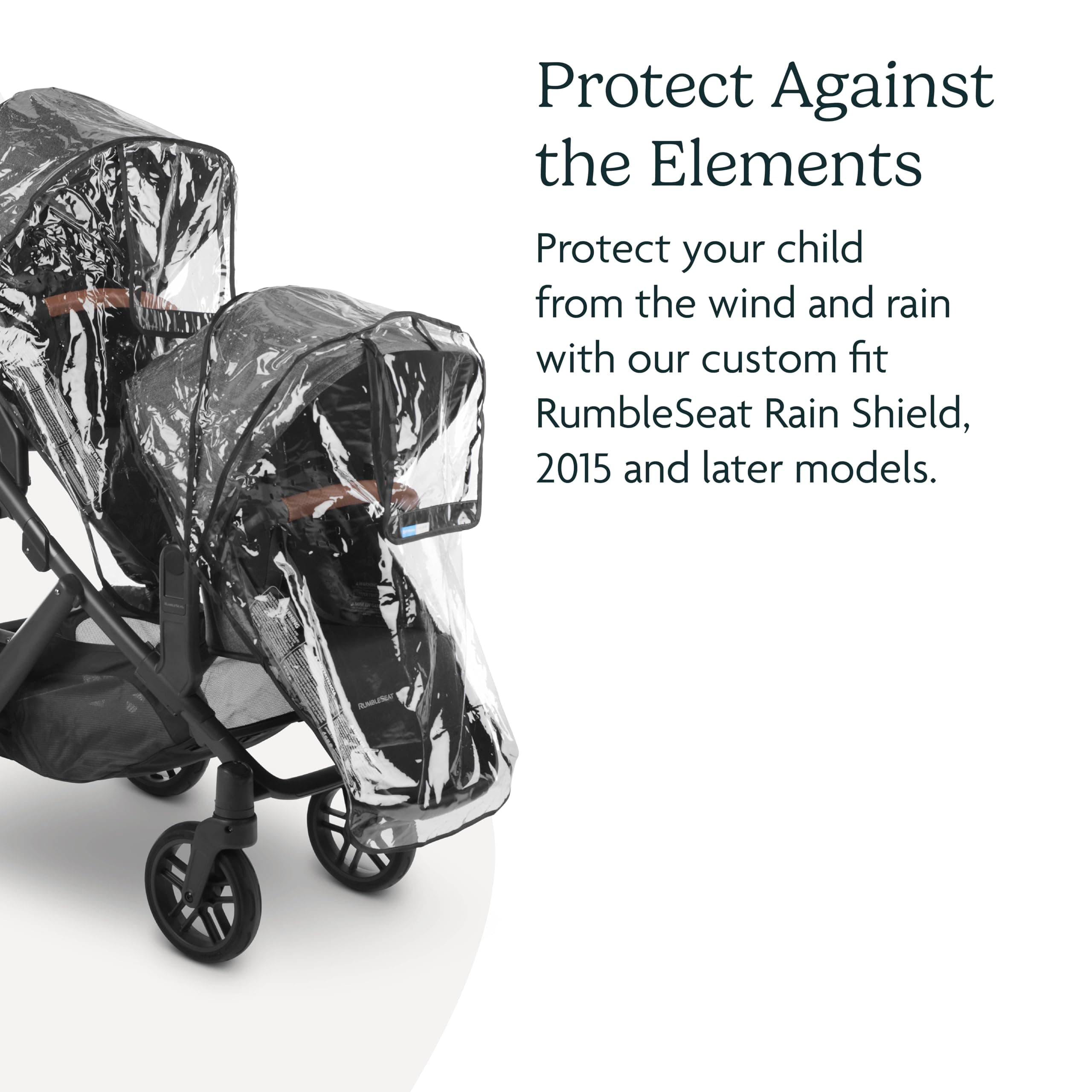UPPAbaby RumbleSeat Rain Shield / Compatible with RumbleSeat models 2015-2019, V - Thumbnail 2