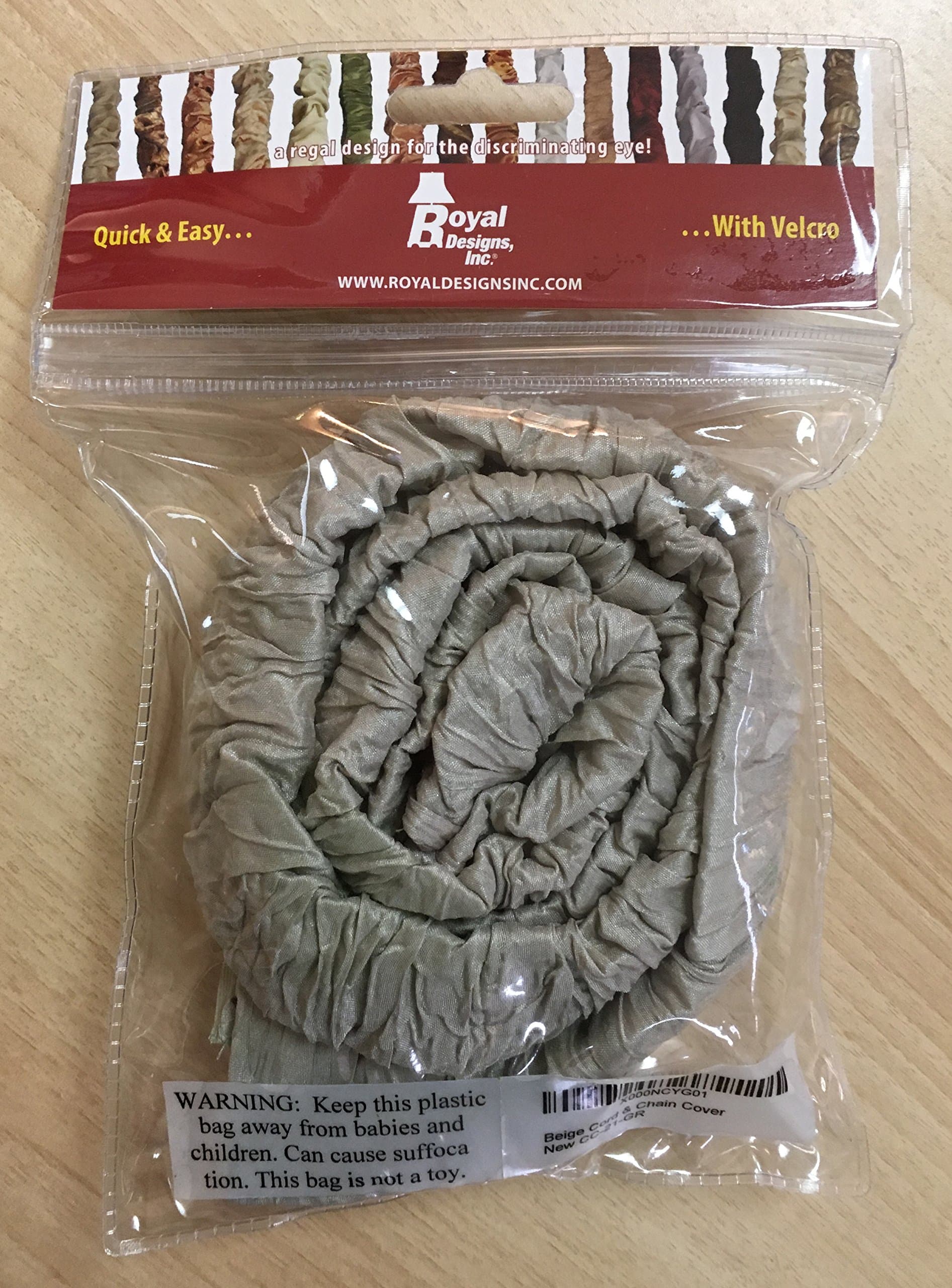 Royal Designs, Inc CC-21-GR-2 Cord & Chain Covers Gray 2 Piece - Thumbnail 4