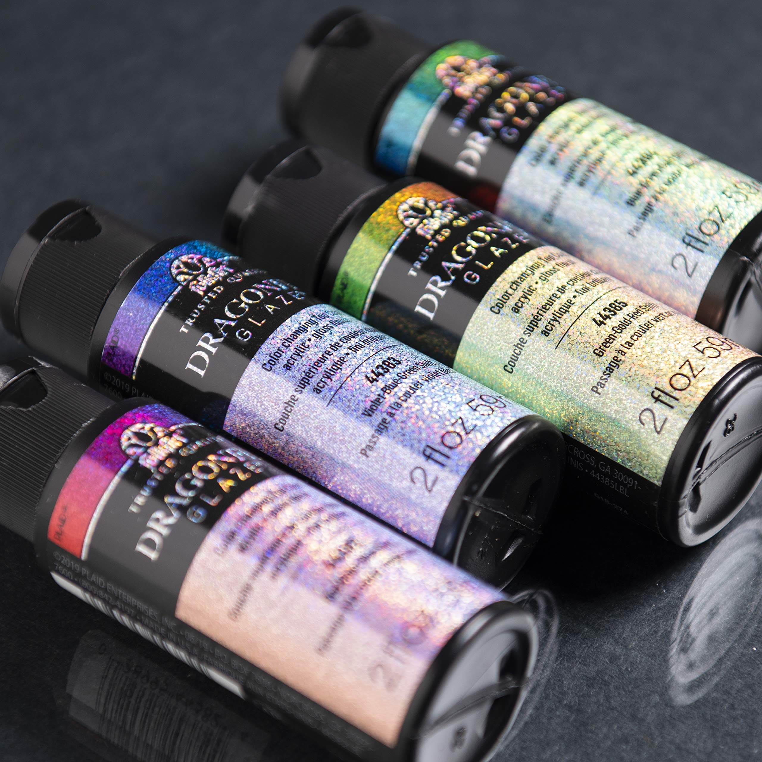 FolkArt Dragonfly Glaze Acrylic Paint, 2 Fl Oz (Pack of 4) - Thumbnail 2