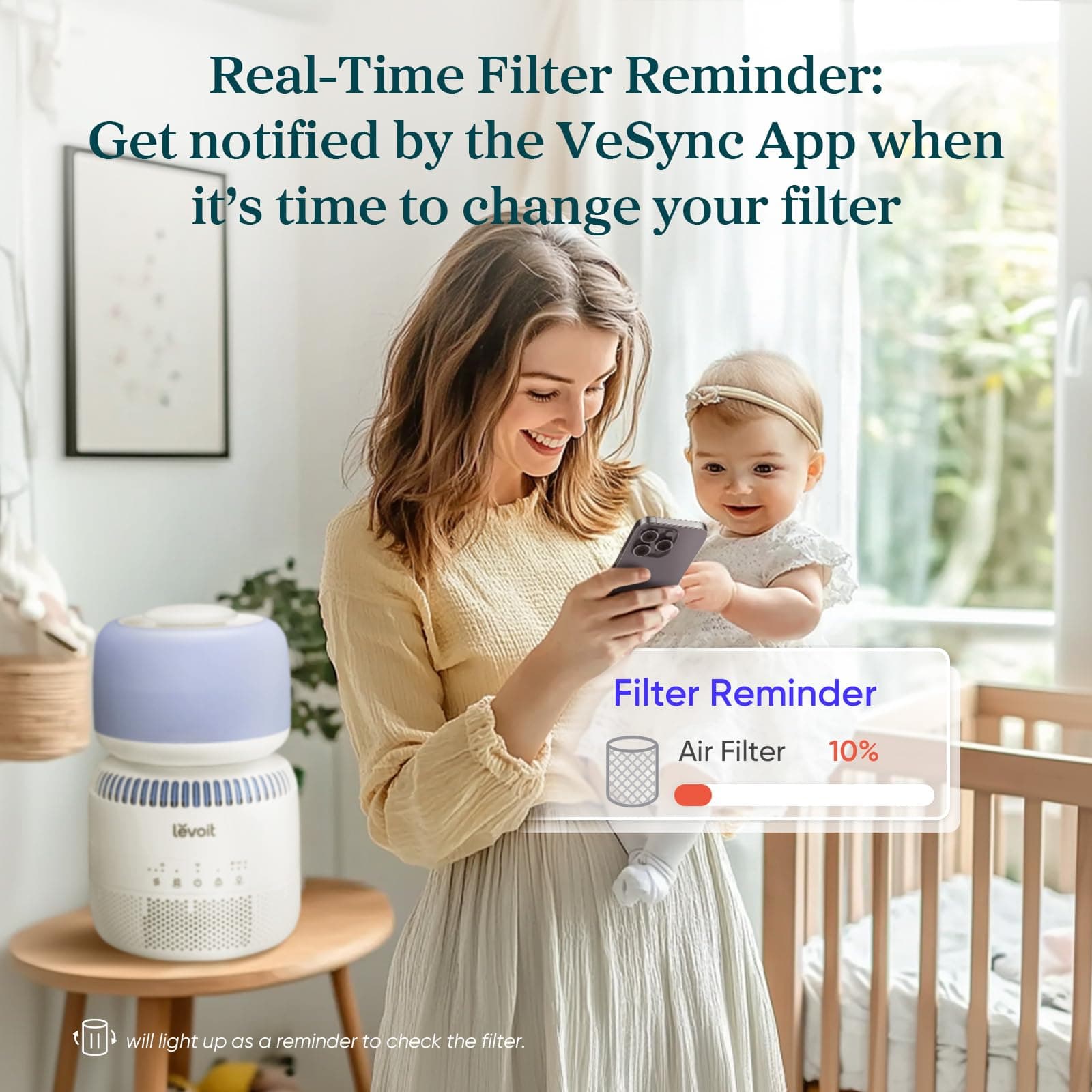 LEVOIT Replacement Filter for Sprout Evaporative Humidifier, White - Thumbnail 4