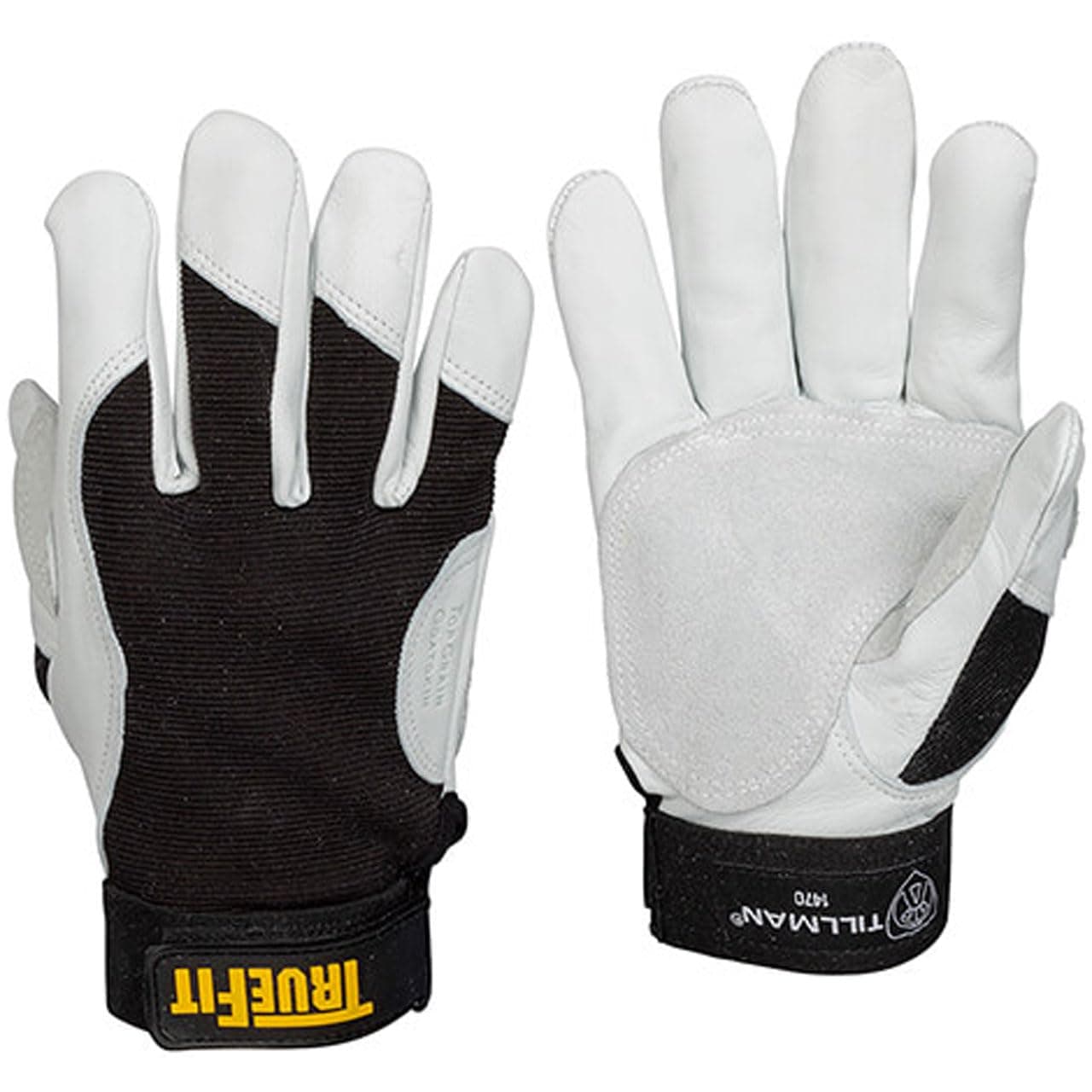 John Tillman and Co Medium Black and White TrueFit Goatskin and Spandex Full Fin - Thumbnail 2