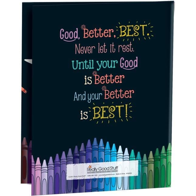 Really Good Stuff Homework Tri-Fold 3-Pocket Folders - 12 folders - Thumbnail 3