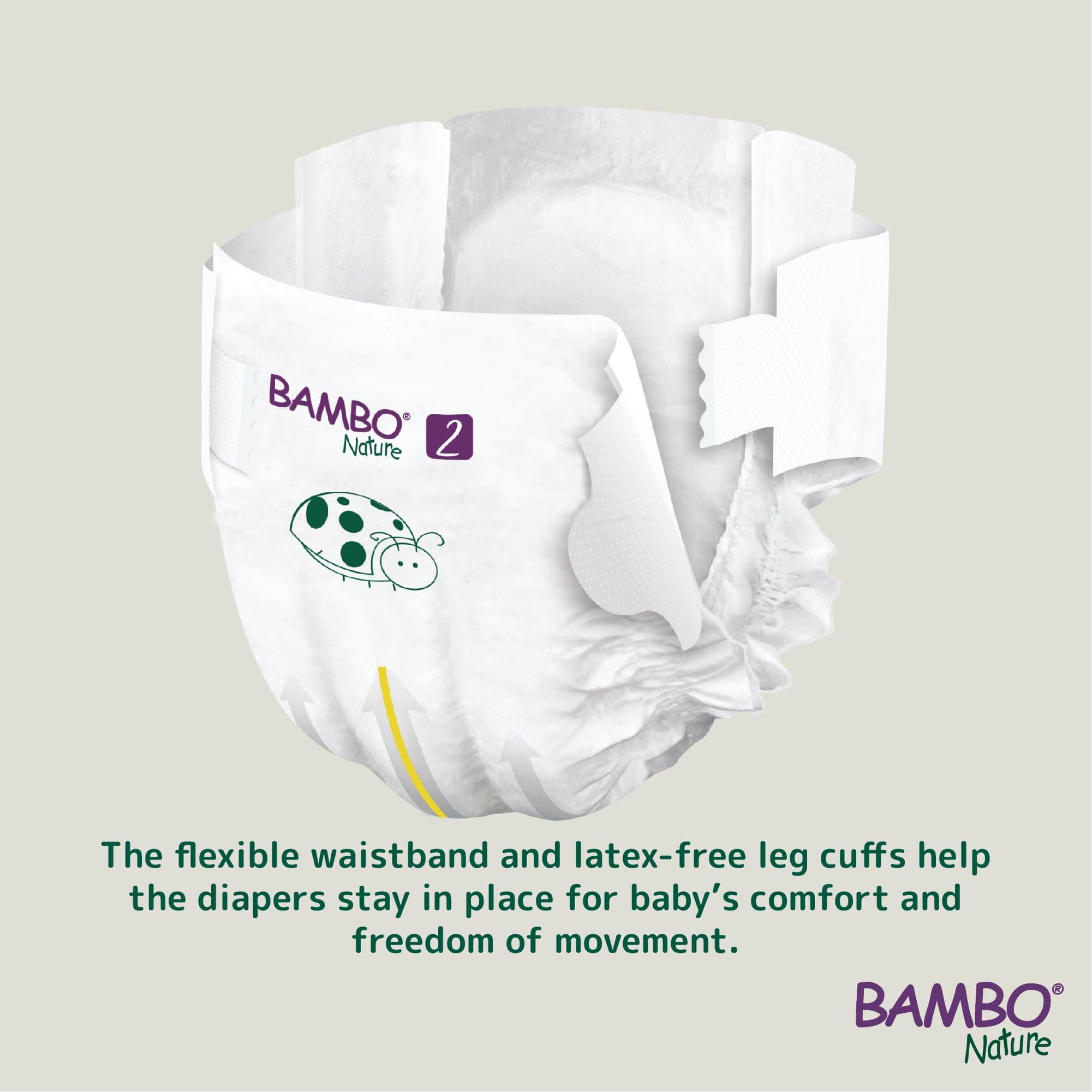 Bambo Nature Hypoallergenic Baby Diapers, Eco-Labeled Diapers, Enhanced Leakage - Thumbnail 4