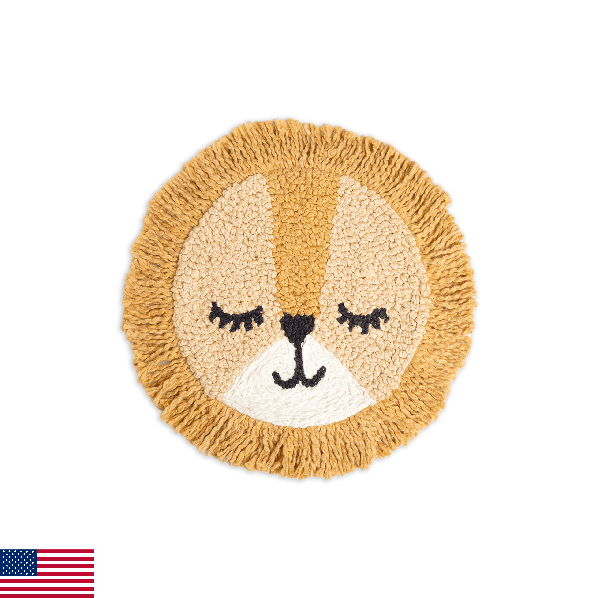 Crane Baby Pillow, Decorative Round Animal Pillow for Nursery and Toddler Rooms, - Image 1