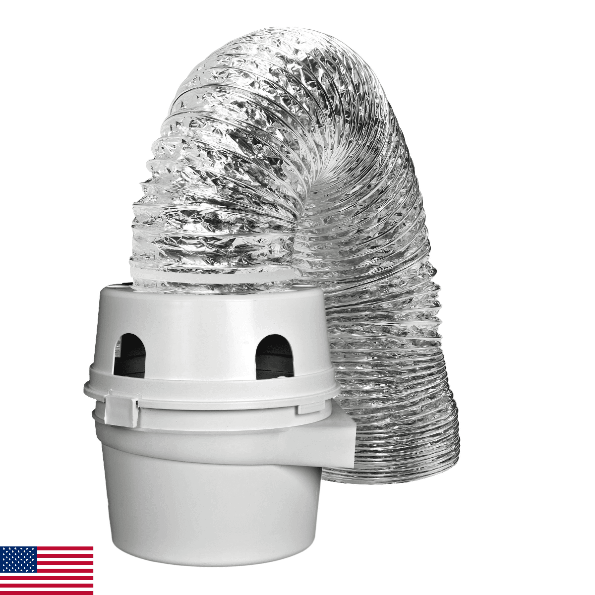 Dundas Jafine TDIDVKZW Indoor Dryer Vent Kit with 4" x 5' Duct - Image 1