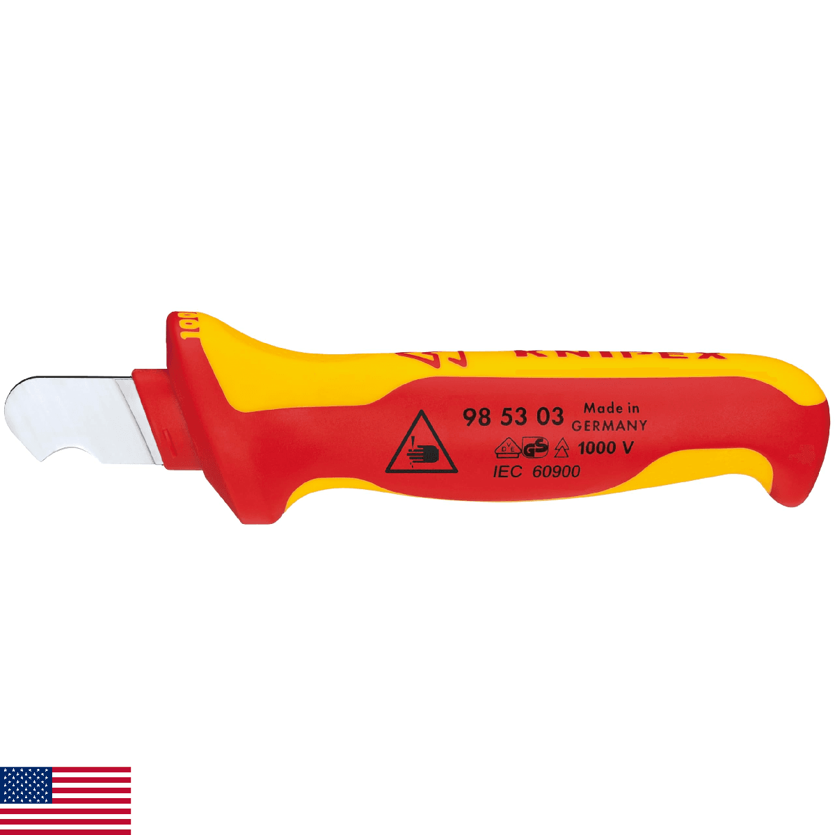 KNIPEX 98 53 03 1,000V Insulated Dismantling Knife - Image 1