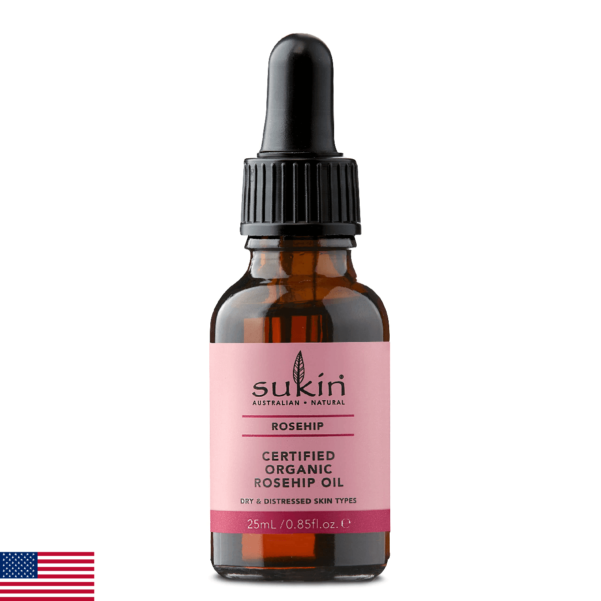Sukin Certified Organic Rosehip Oil, 0.85 fl oz - Image 1