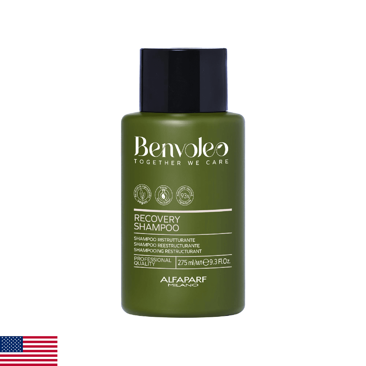 ALFAPARF MILANO Benvoleo Recovery Shampoo for Damaged Hair - Clean, Vegan, Susta - Image 1