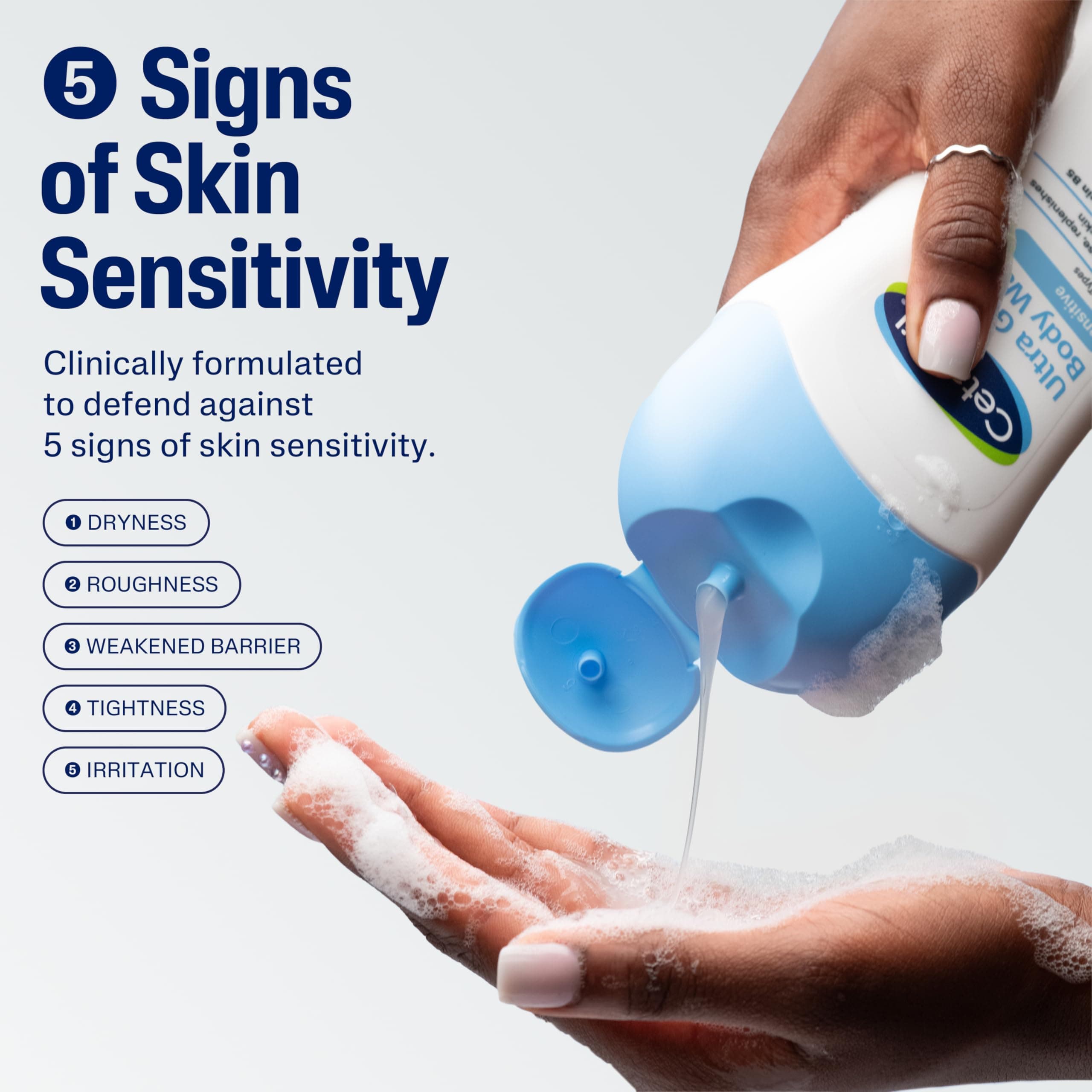 Cetaphil Ultra Gentle Body Wash, For Dry to Normal, Sensitive Skin, 16.9oz Pack - Thumbnail 9