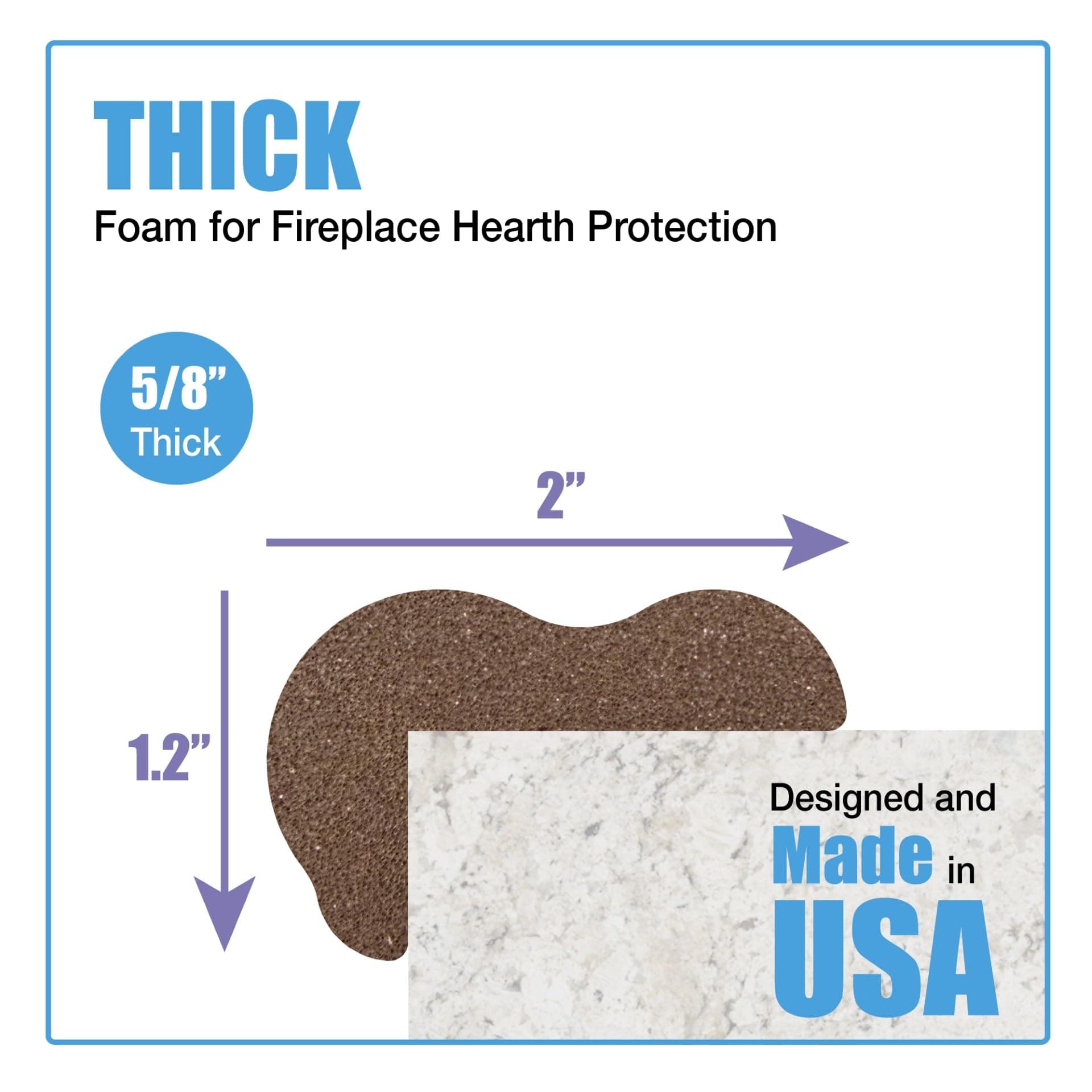 KidKusion Hearth Cushion | Made in USA | Brown | 8.33 Ft of Padding | Child Safe - Thumbnail 2