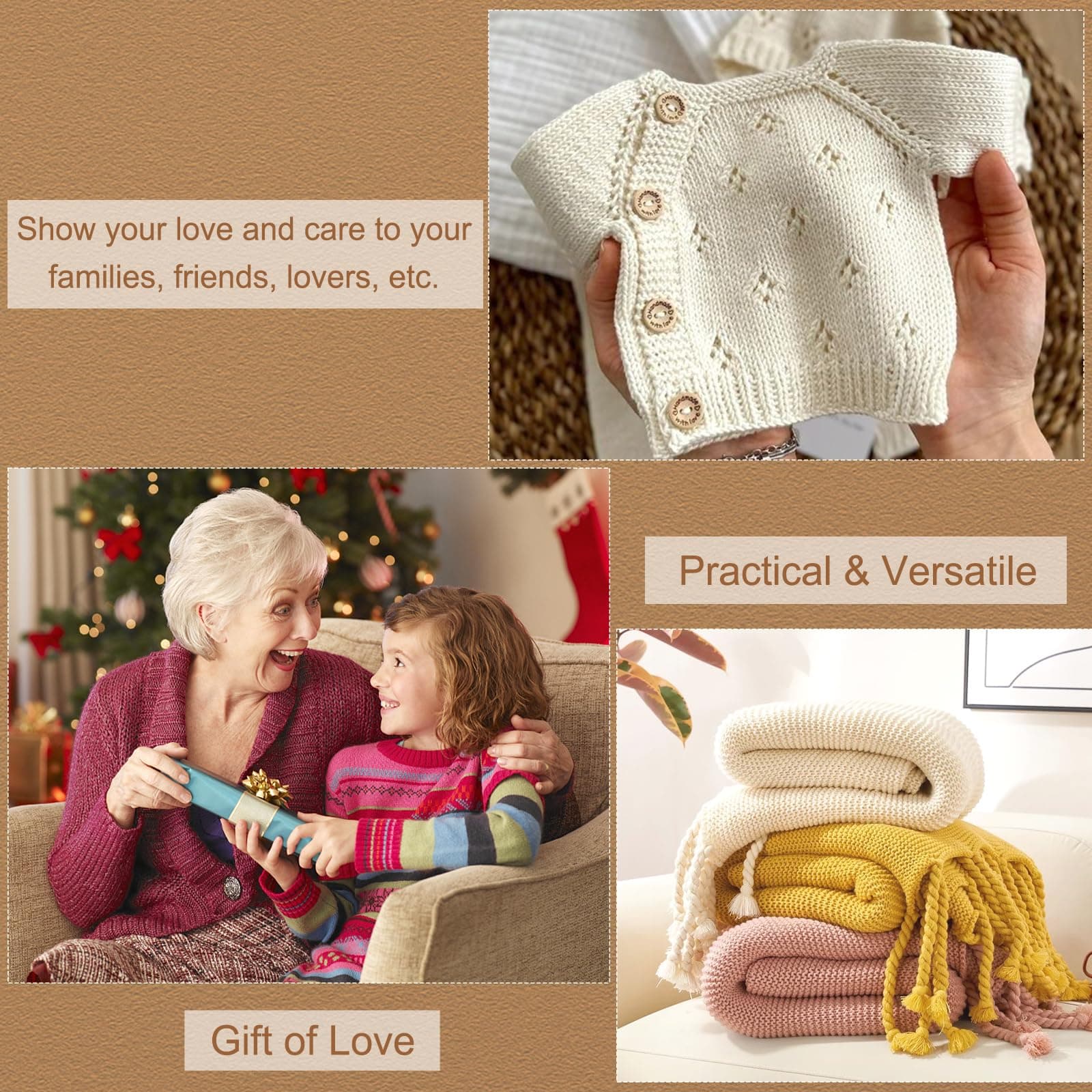 Aeelike Interchangeable Tunisian Crochet Hooks Set, 12 Sizes Tunisian Crochet Ho - Thumbnail 6