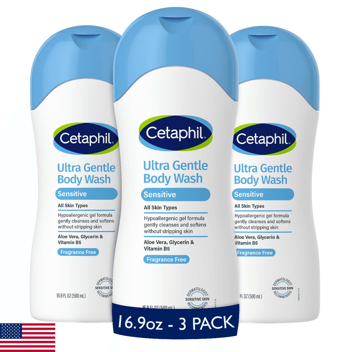 Cetaphil Ultra Gentle Body Wash, For Dry to Normal, Sensitive Skin, 16.9oz Pack - Image 1