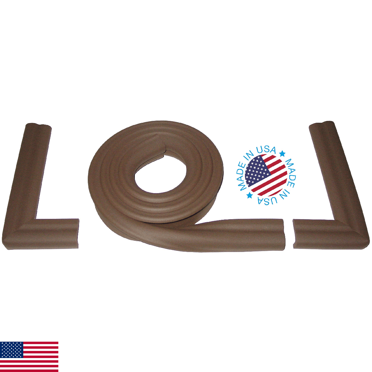 KidKusion Hearth Cushion | Made in USA | Brown | 8.33 Ft of Padding | Child Safe - Image 1