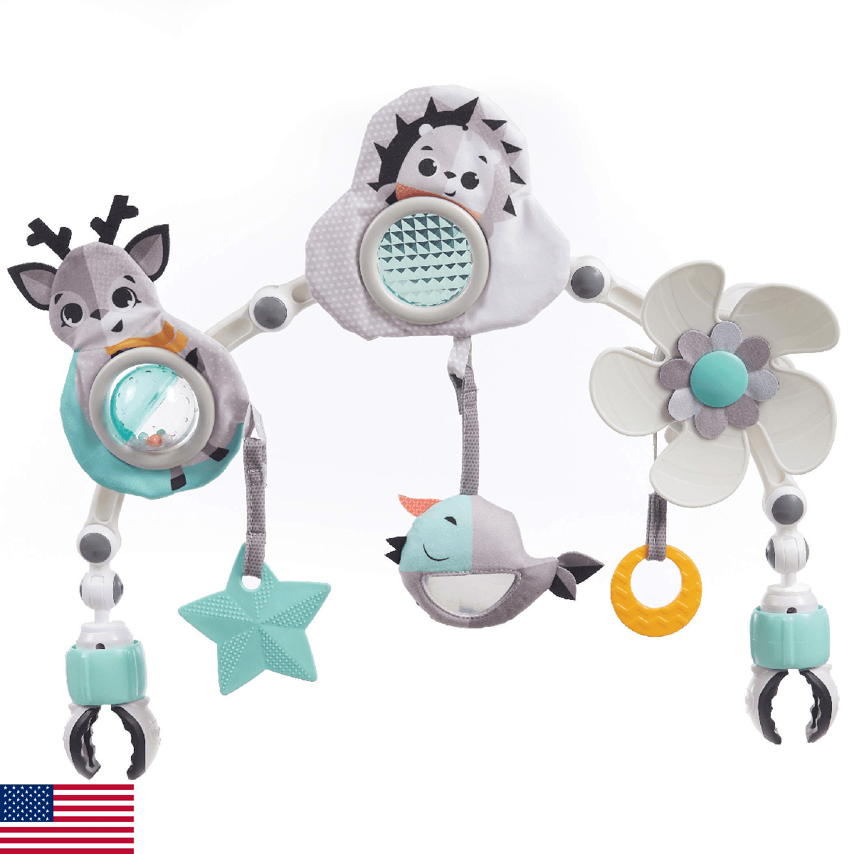 Tiny Love Black & White Sunny Stroll Stroller Arch, Magical Tales - Image 1