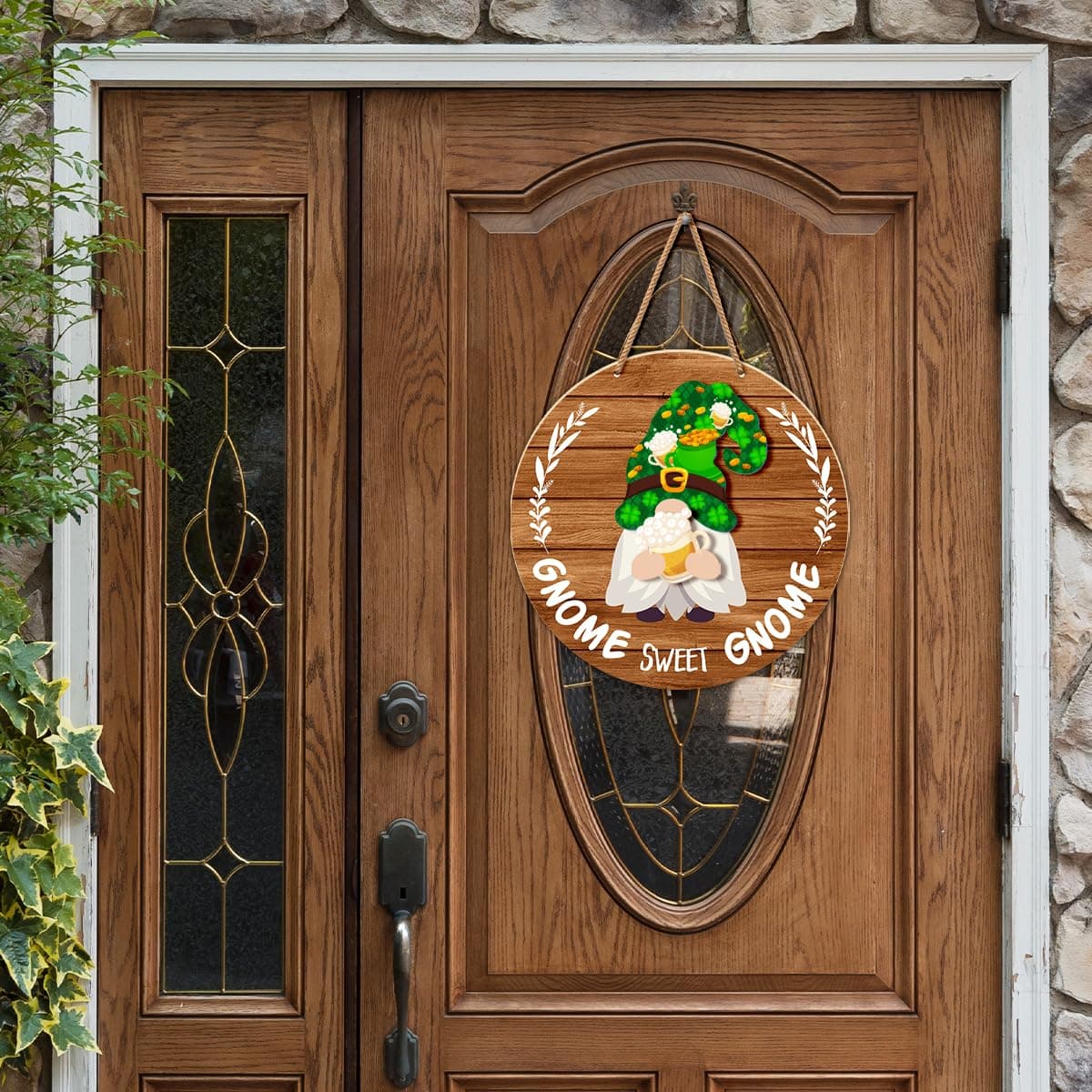 Interchangeable Gnome Welcome Sign St. Patrick's Day Door Decorations, Changeabl - Thumbnail 4