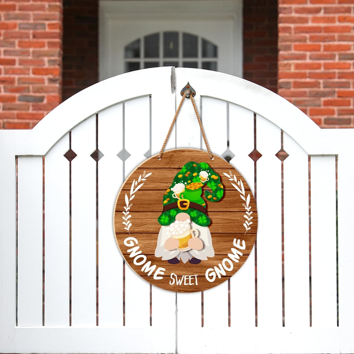 Interchangeable Gnome Welcome Sign St. Patrick's Day Door Decorations, Changeabl - Thumbnail 7