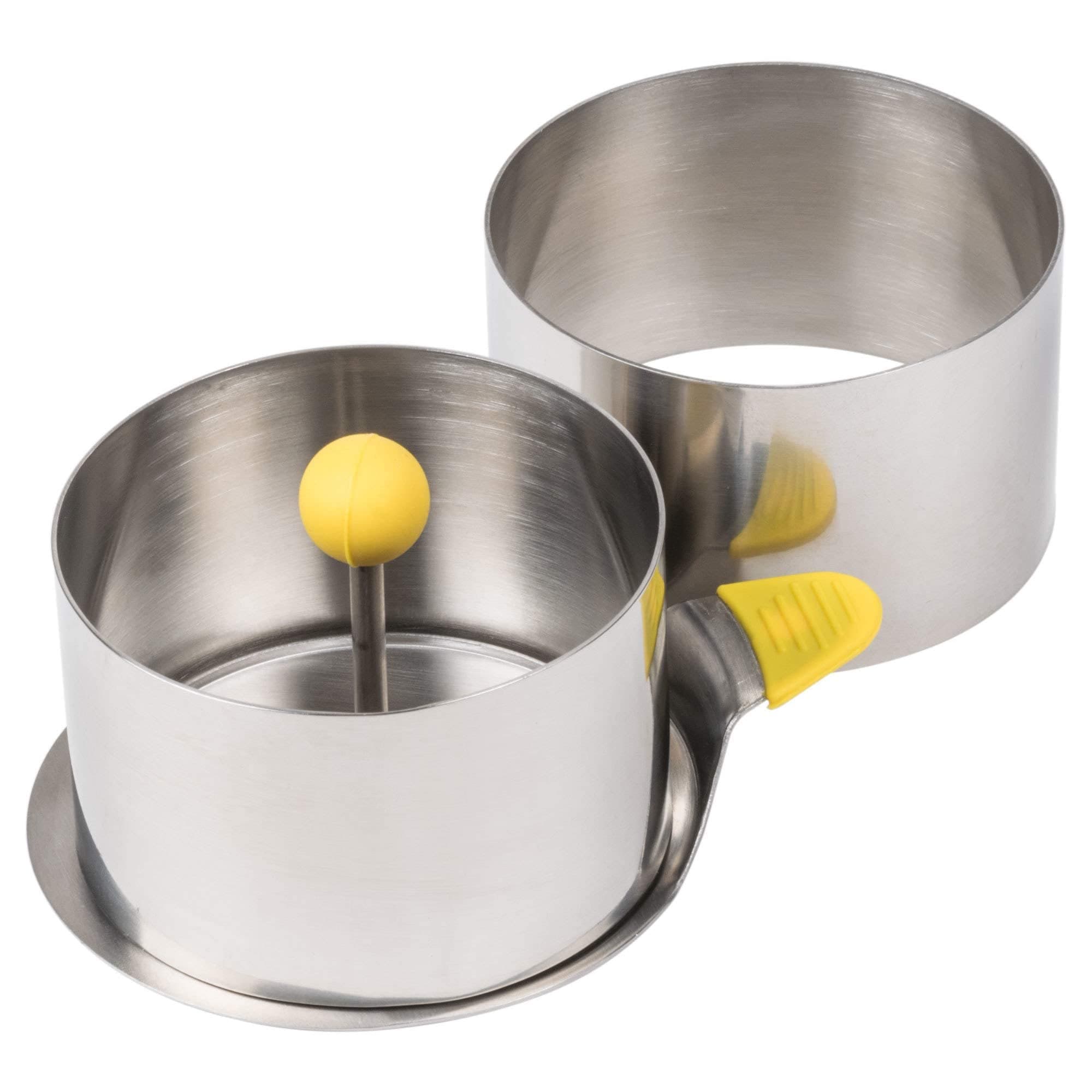 Ateco Round Food Molding Set, 3.5 by 2.1-Inches High, 4-Piece Set Includes 2 Rin - Thumbnail 2