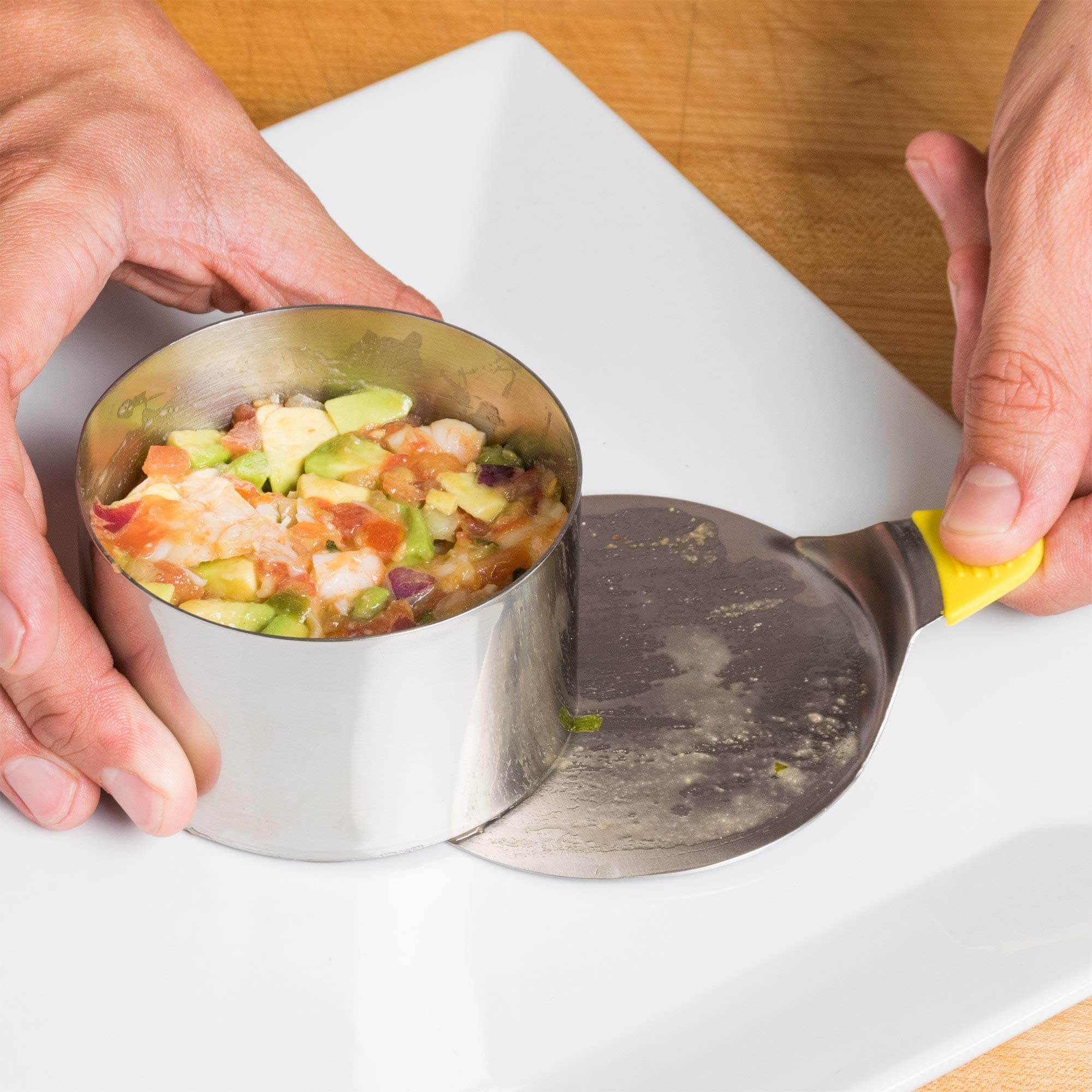 Ateco Round Food Molding Set, 3.5 by 2.1-Inches High, 4-Piece Set Includes 2 Rin - Thumbnail 5