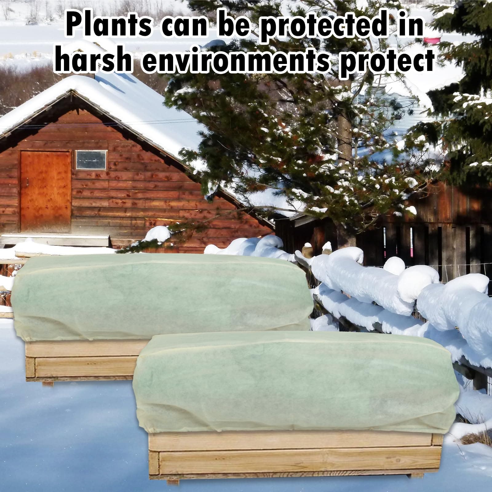 EAVNCLG Rectangular Plant Protection Blanket Winter Outdoor Garden Frost Protect - Thumbnail 6