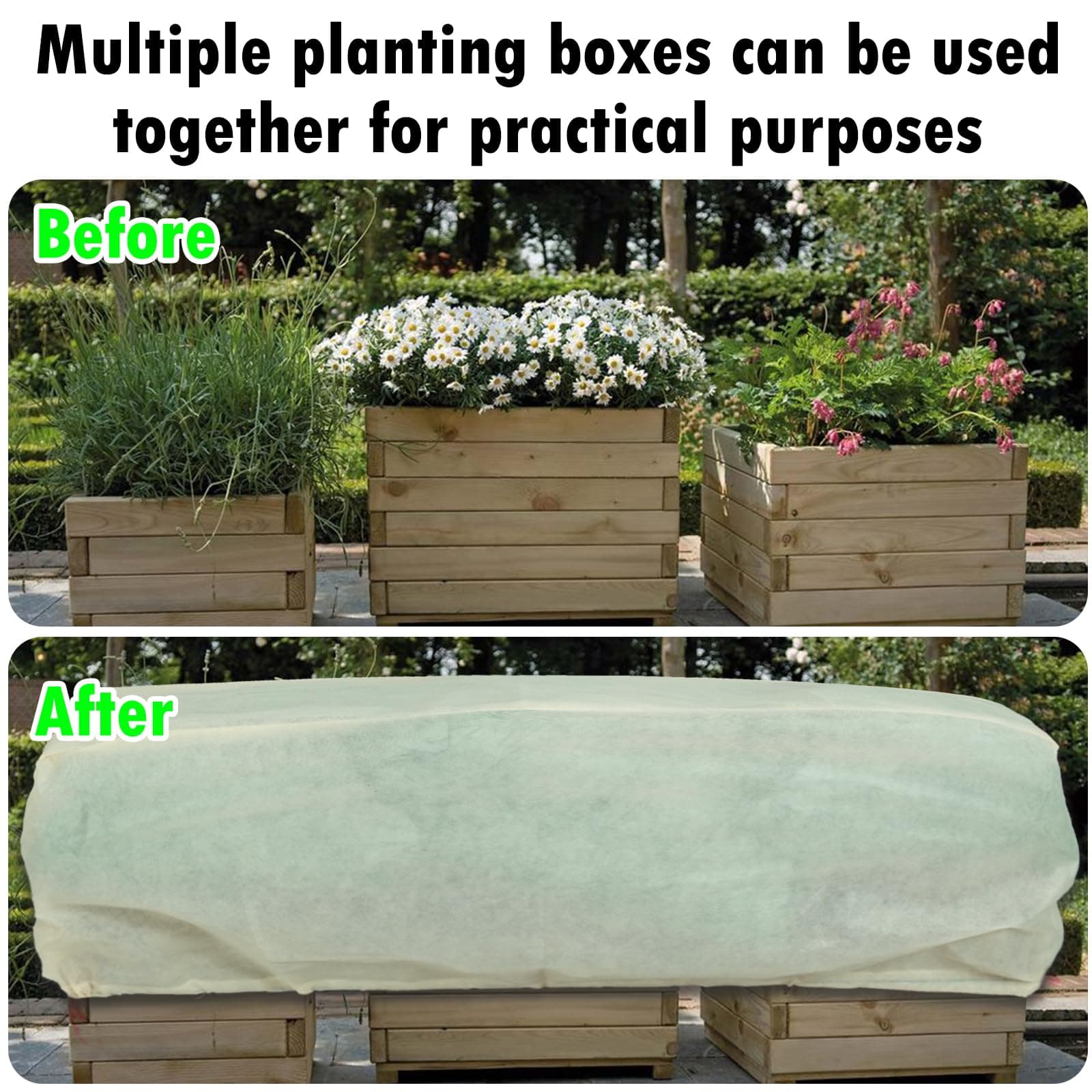 EAVNCLG Rectangular Plant Protection Blanket Winter Outdoor Garden Frost Protect - Thumbnail 5