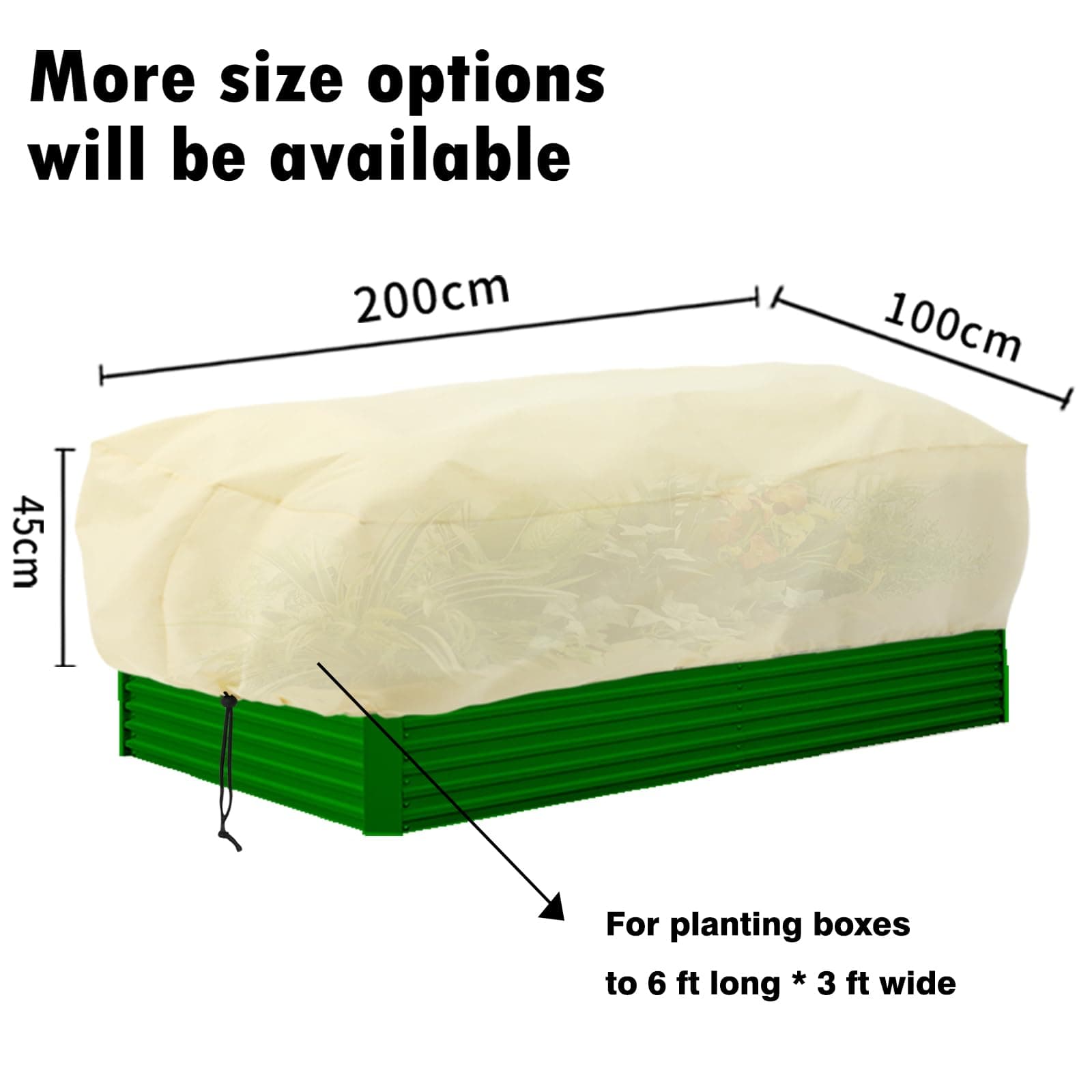EAVNCLG Rectangular Plant Protection Blanket Winter Outdoor Garden Frost Protect - Thumbnail 2
