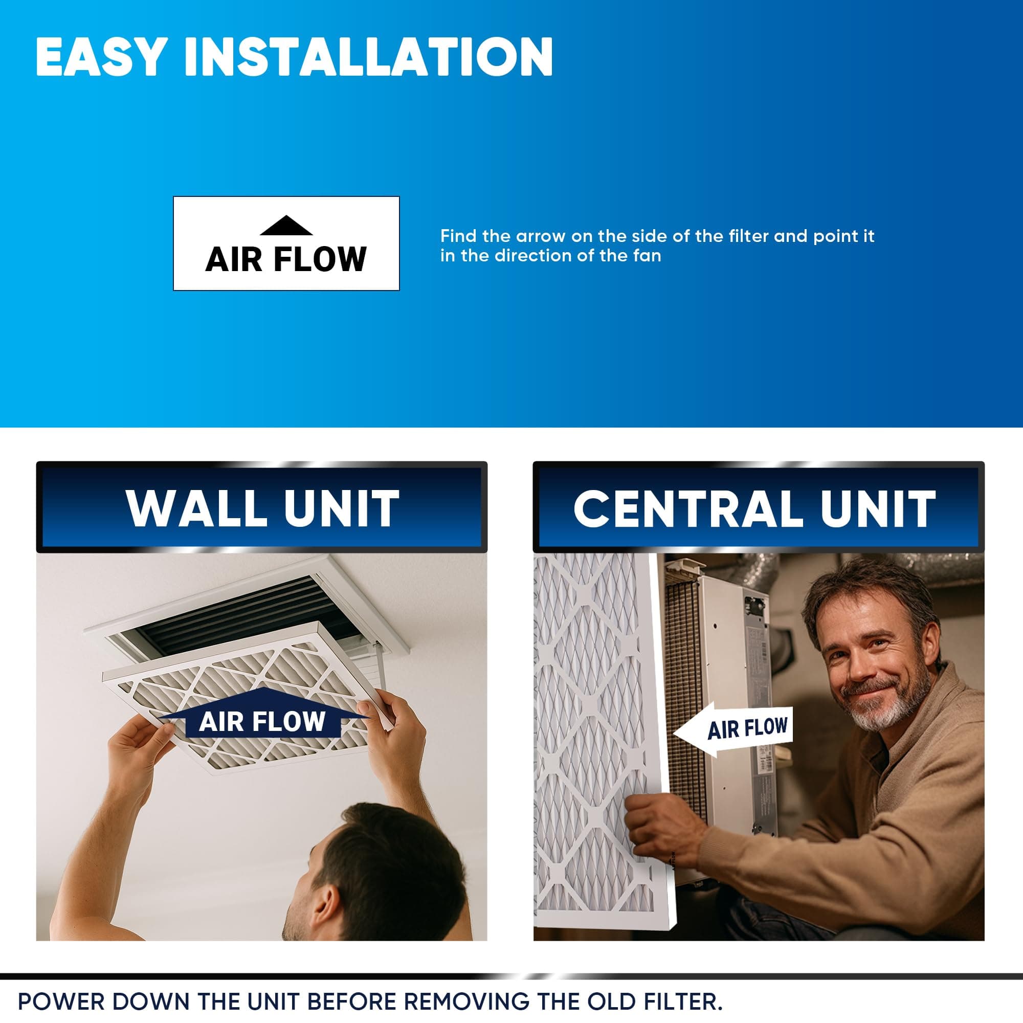 YEEREAD 14x18x1 MERV 13 Air Filters 6-Pack Actual Size 13.7" x 17.7" x 0.75" Ple - Thumbnail 6