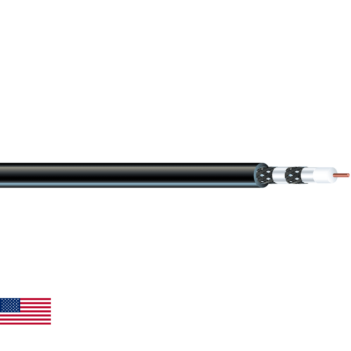 Southwire 56918443 RG6 Quad Shield CATV Communication Cable 100 Ft Coil - Image 1