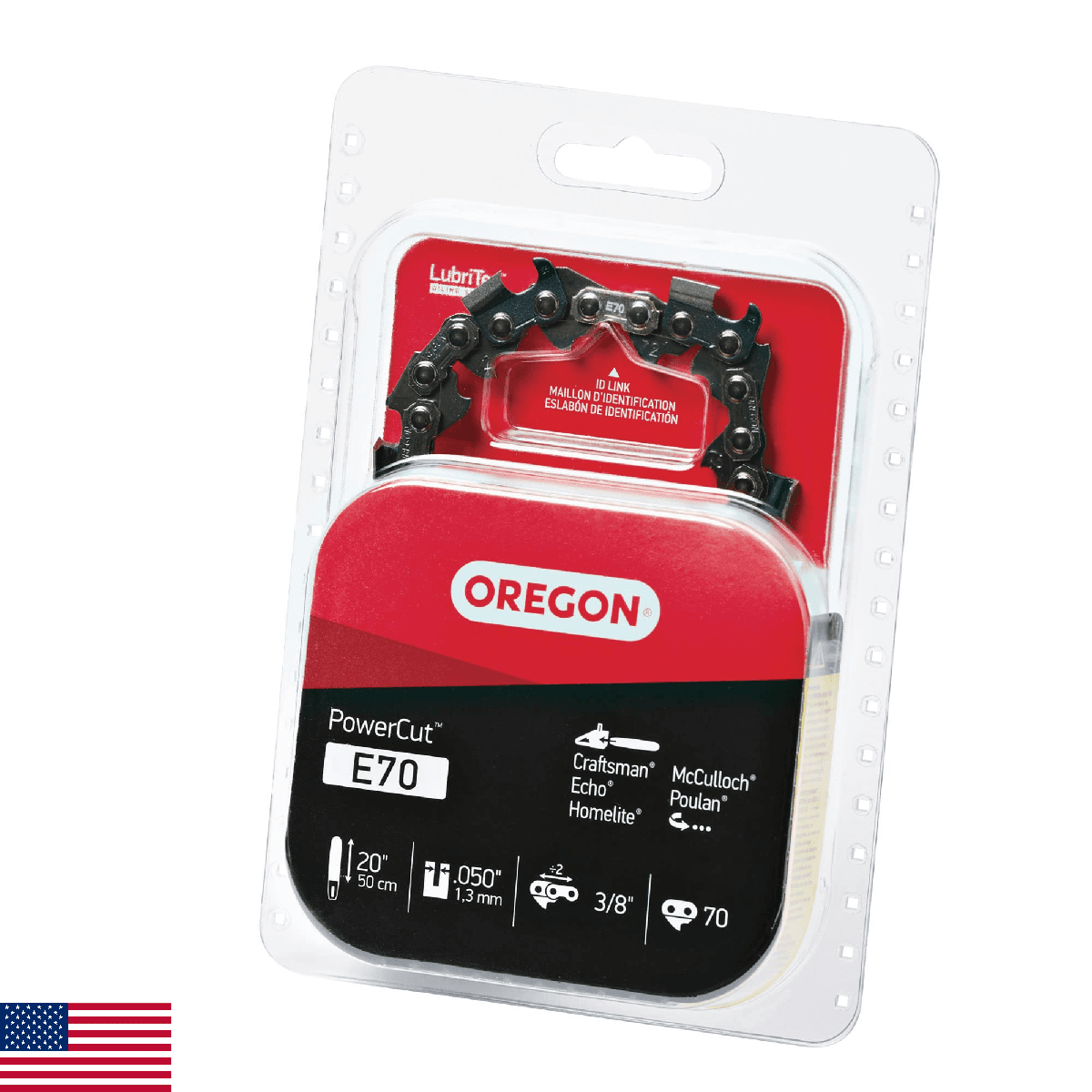 Oregon E70 20-Inch PowerCut Chainsaw Chain - Fits Echo, McCulloch and More - Image 1