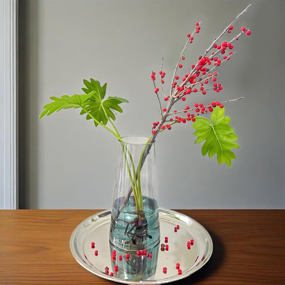 Olmaanseta Stainless Steel Round Serving Tray 13.3 Inches Bar Silver Tray 2 Pack - Thumbnail 6