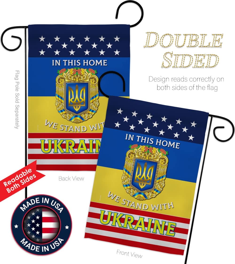 USA Decoration This Home Ukraine Garden Flag Set Mailbox Hanger Support Cause Ho - Thumbnail 3