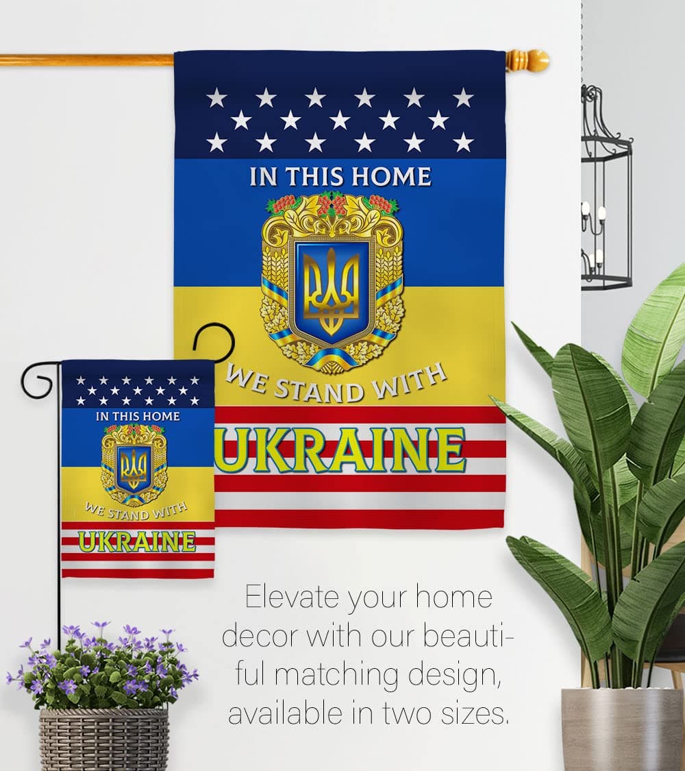USA Decoration This Home Ukraine Garden Flag Set Mailbox Hanger Support Cause Ho - Thumbnail 8
