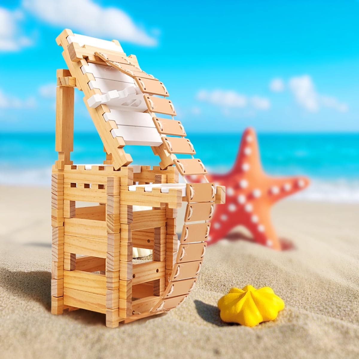 Jovi-mindly＆Notchies 96 PCS Wooden Blocks Wooden Toys with Storage Bag, Preschoo - Thumbnail 7