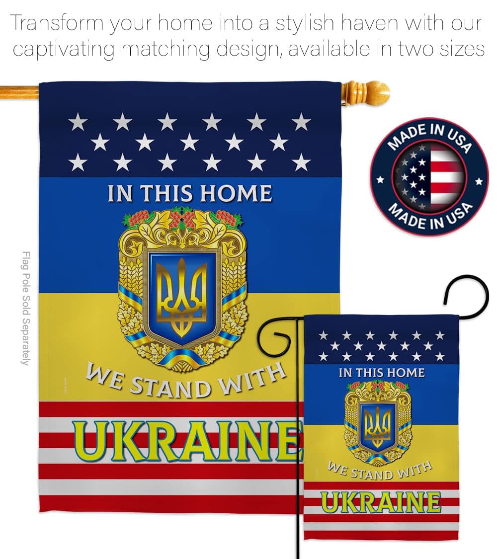 USA Decoration This Home Ukraine Garden Flag Set Mailbox Hanger Support Cause Ho - Thumbnail 4