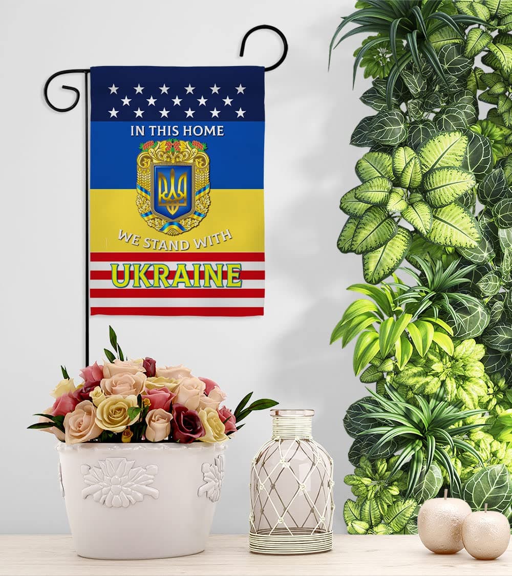 USA Decoration This Home Ukraine Garden Flag Set Mailbox Hanger Support Cause Ho - Thumbnail 9