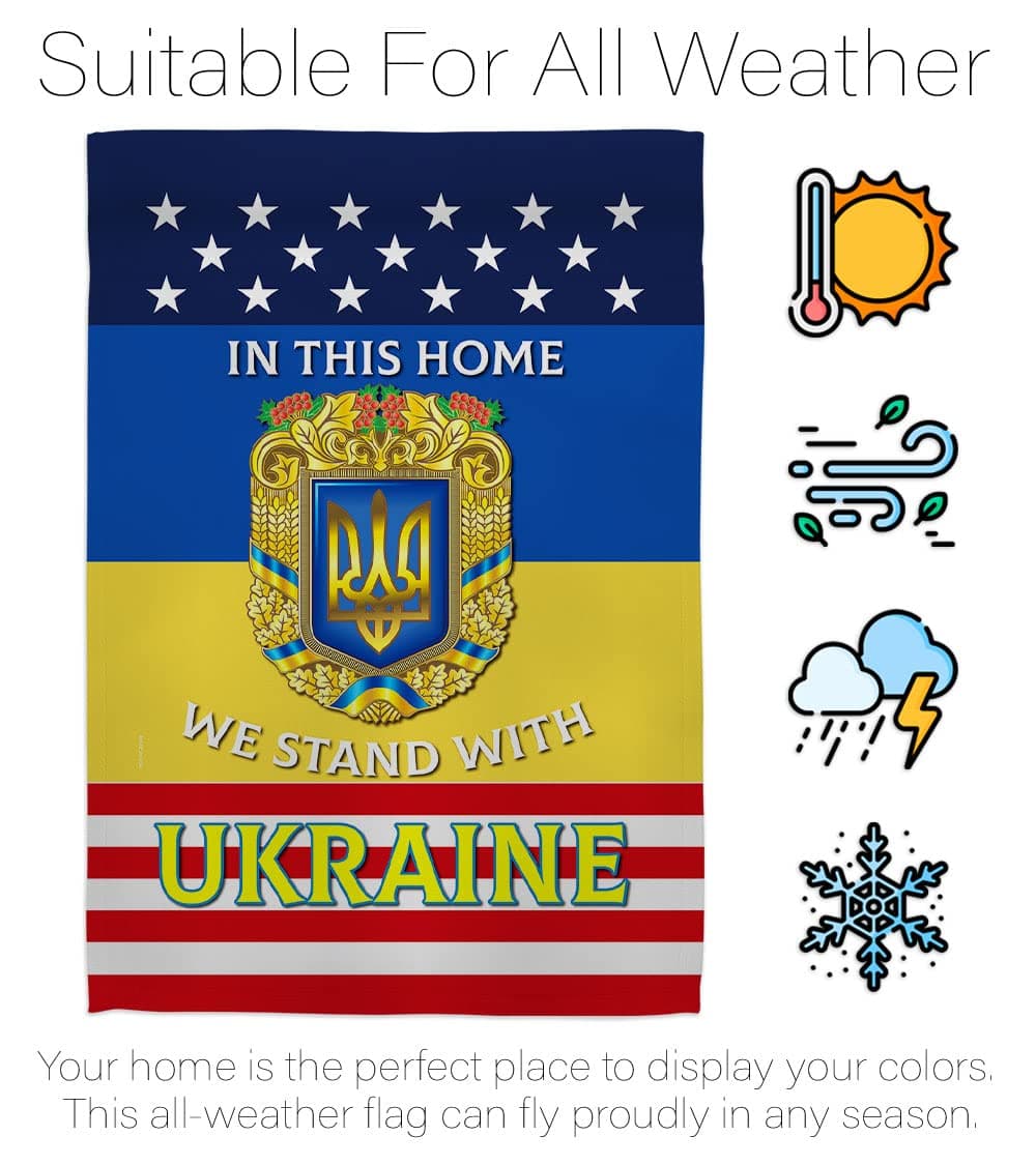 USA Decoration This Home Ukraine Garden Flag Set Mailbox Hanger Support Cause Ho - Thumbnail 6