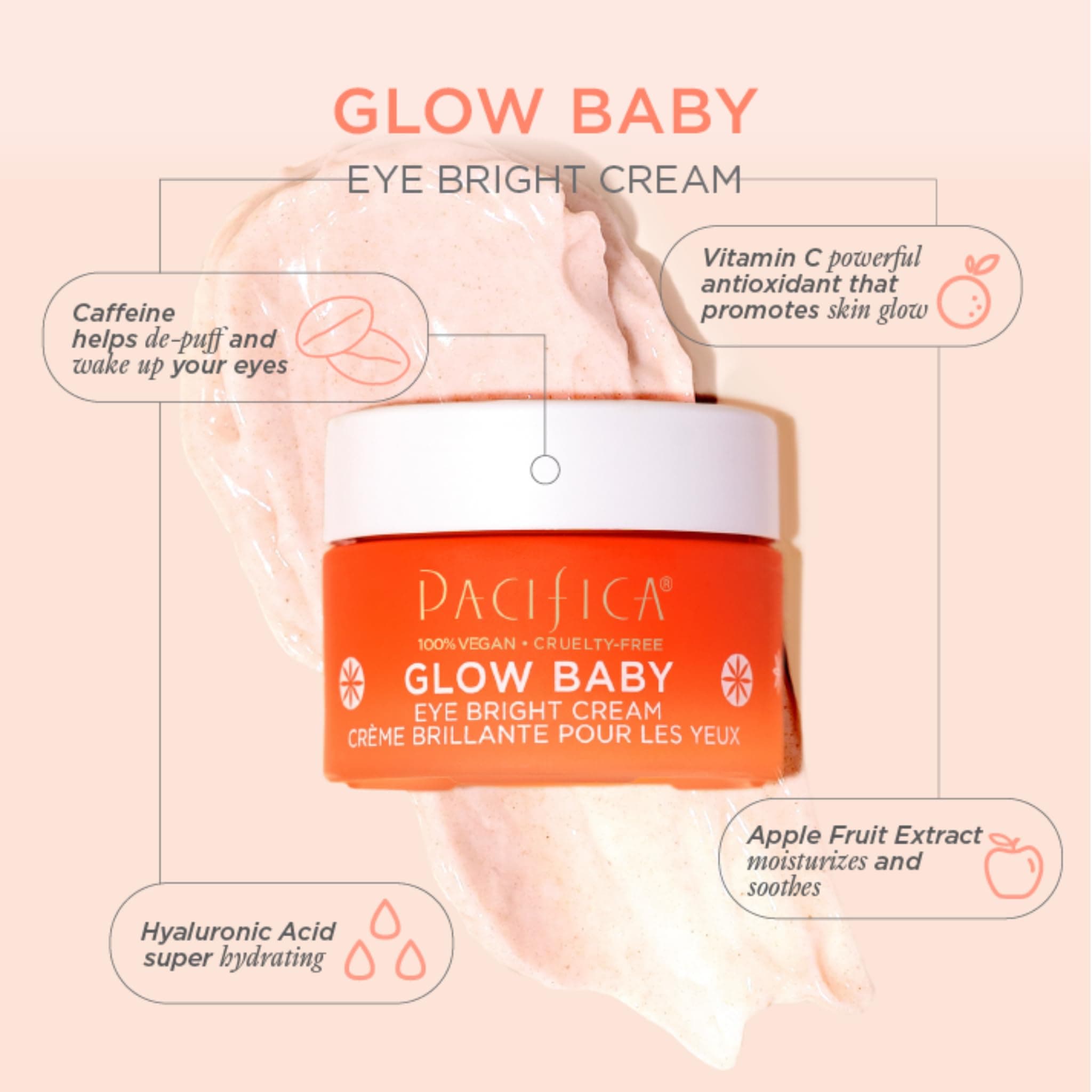 Pacifica Glow Baby Face Lotion & Eye Cream Set of 2 – Brightening Vitamin C Mois - Thumbnail 6