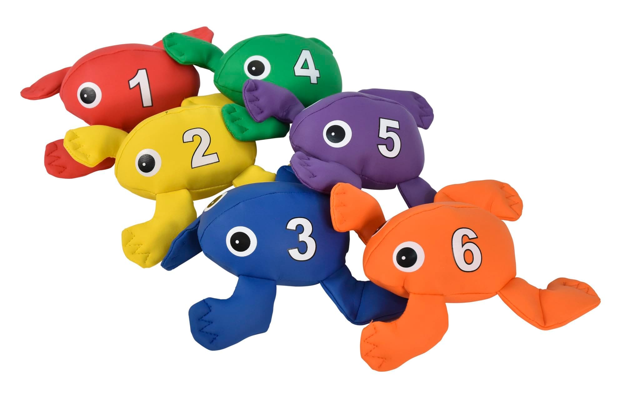 Count N Bags Bean Bag Frogs Numbered 1 Through 6 - Set of 6 - Assorted Colors - Thumbnail 2