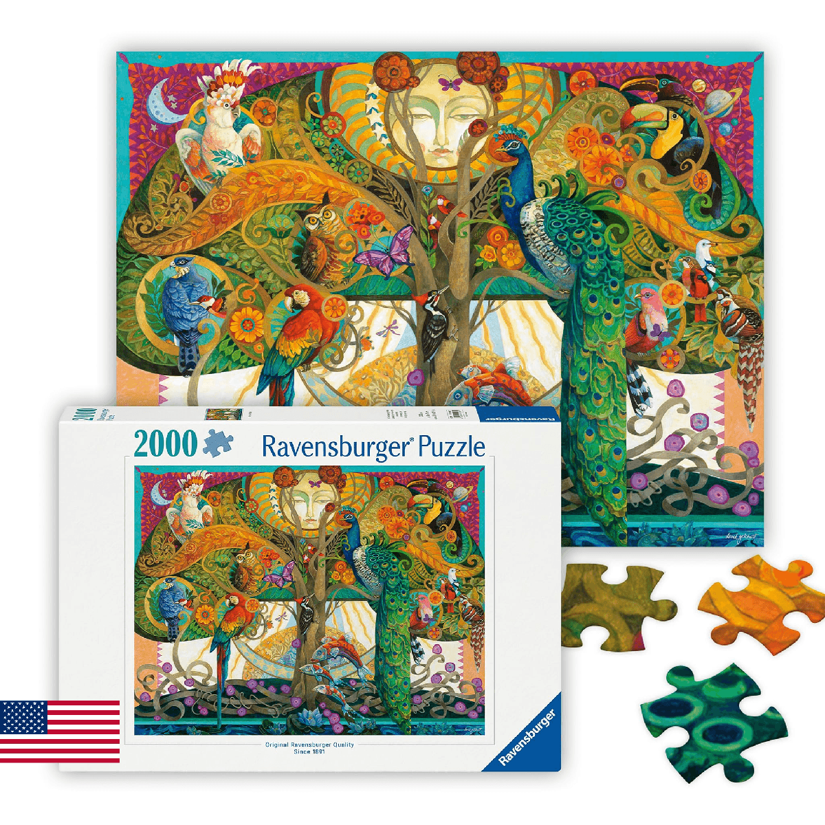 Ravensburger - On The Fifth Day - 2000 Piece Jigsaw Puzzle - Stunning Imagery of - Image 1