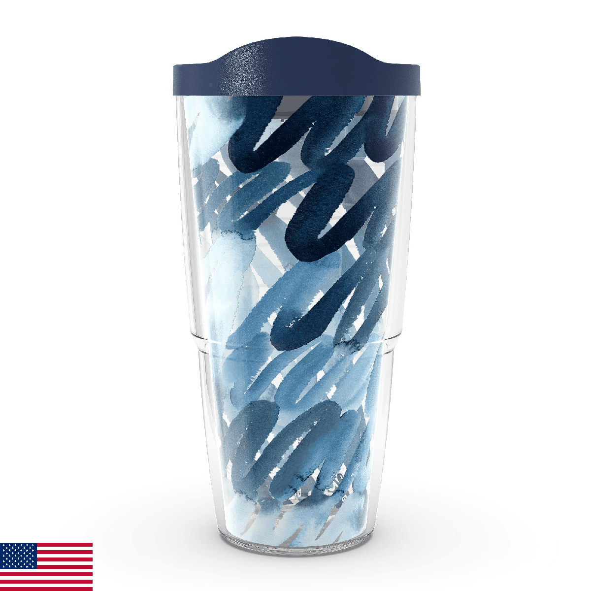 Tervis Yao Cheng - Scribbles In Blue Made in USA Double Walled Insulated Tumbler - Image 1