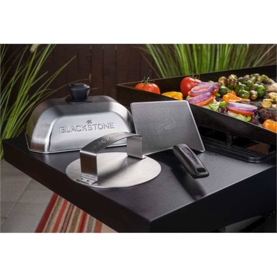 Blackstone 5462 Hamburger Kit (3 Piece) – Metal Flipper Spatula Turner, Basting - Thumbnail 4