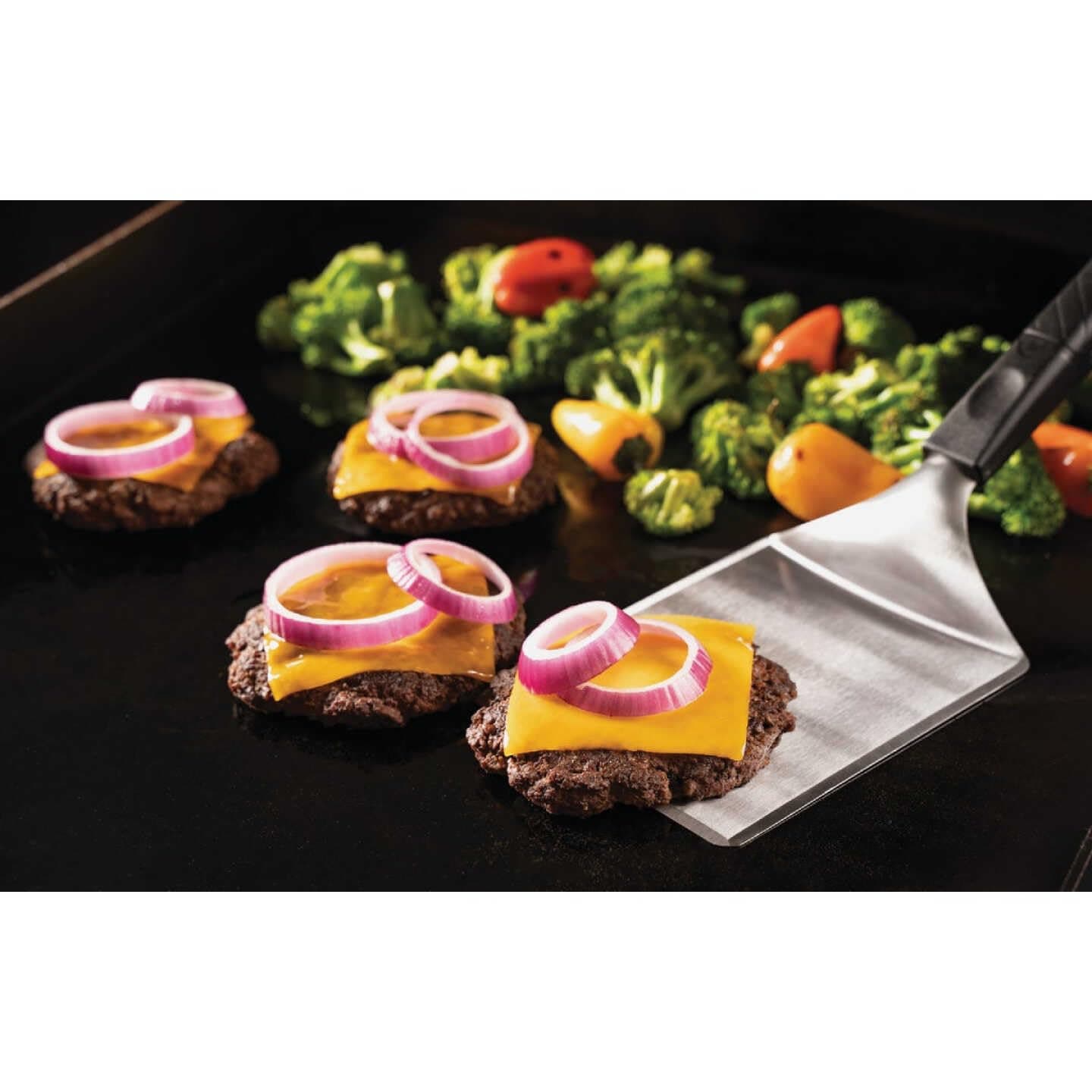 Blackstone 5462 Hamburger Kit (3 Piece) – Metal Flipper Spatula Turner, Basting - Thumbnail 6