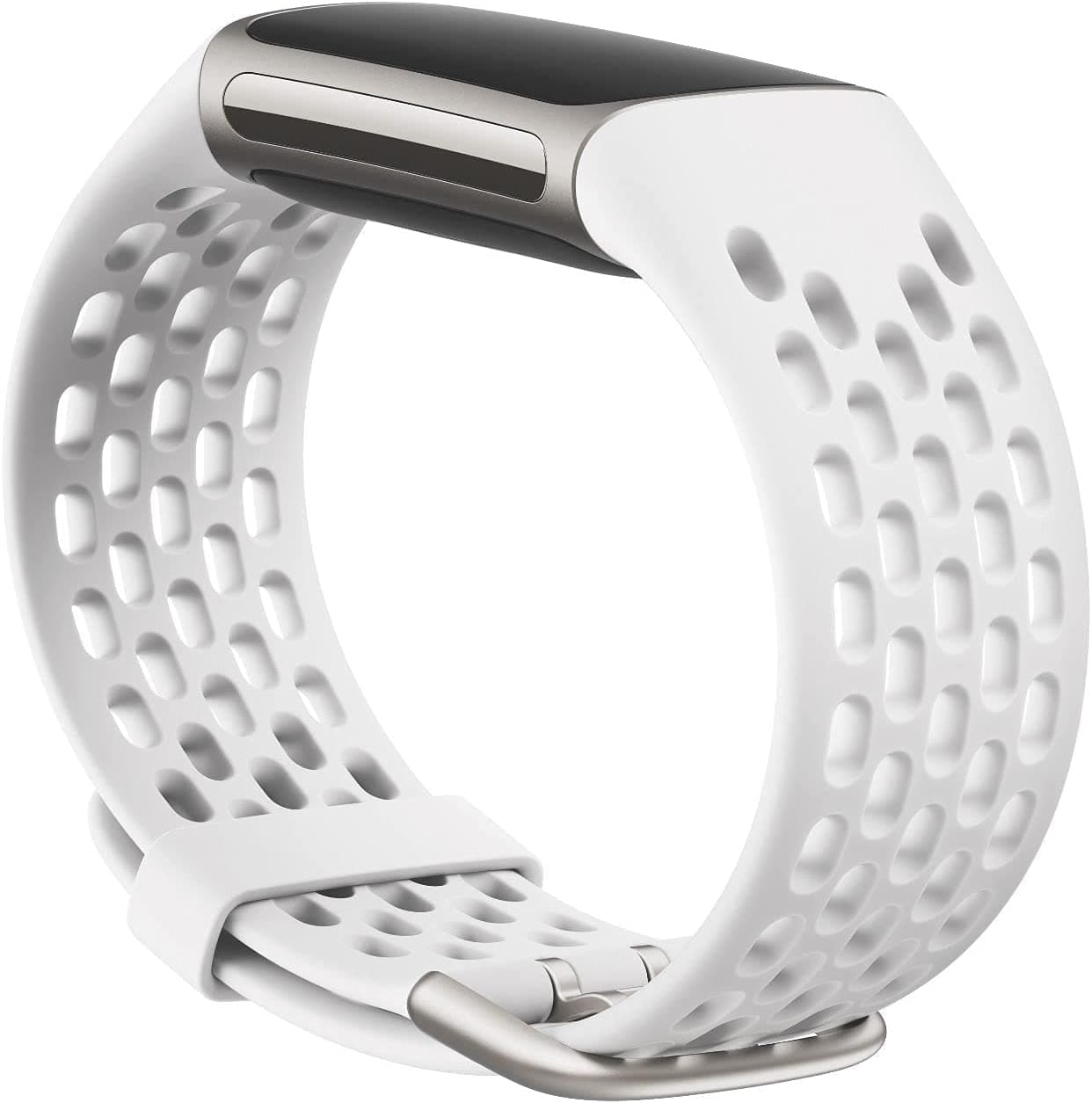 Fitbit Charge 5 & 6 Sport Accessory Band, Official Product, Frost White, Large - Thumbnail 2