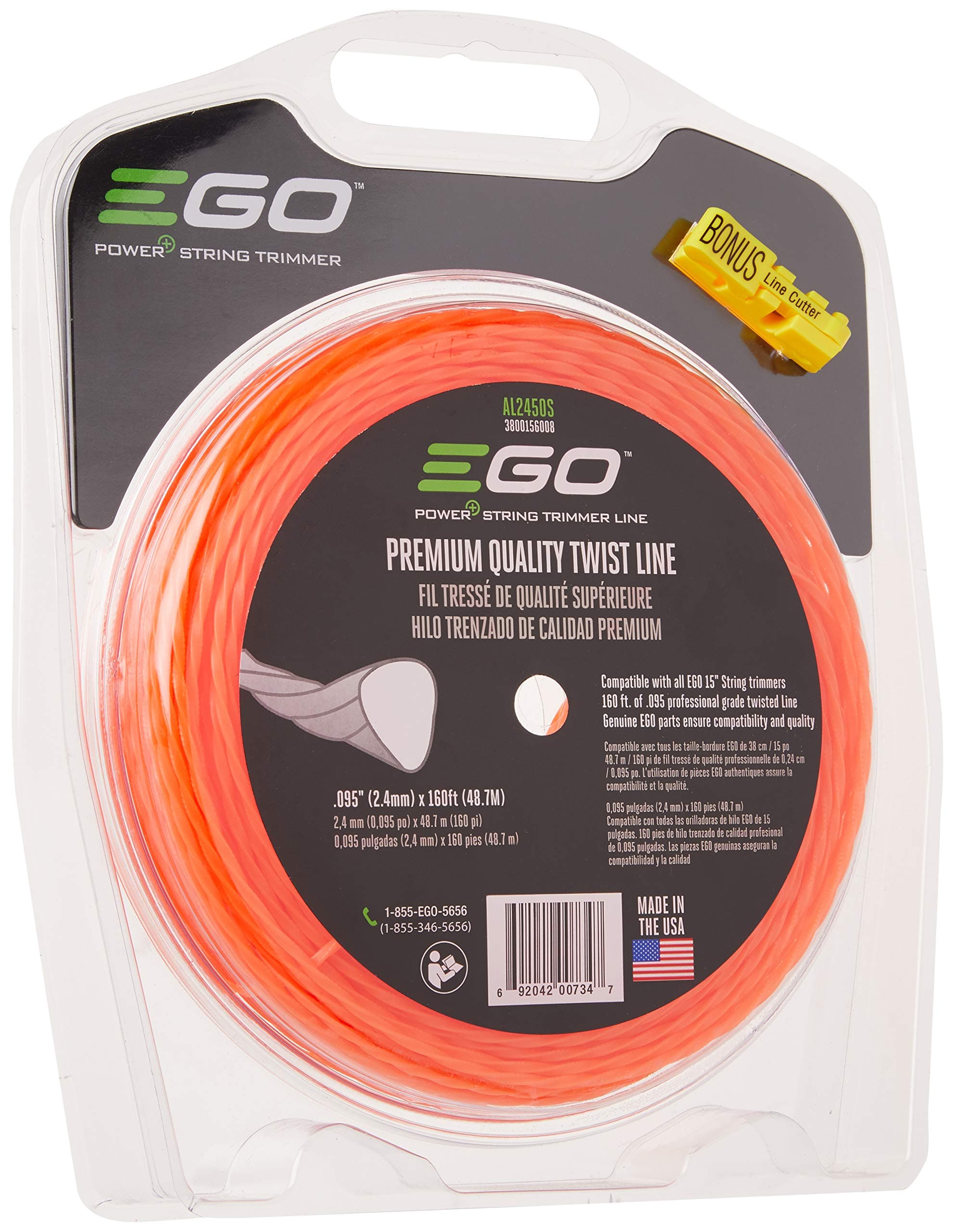 EGO POWER+ 50m 2.4mm Twist Line String Trimmer Replacement AL2450S - Thumbnail 4