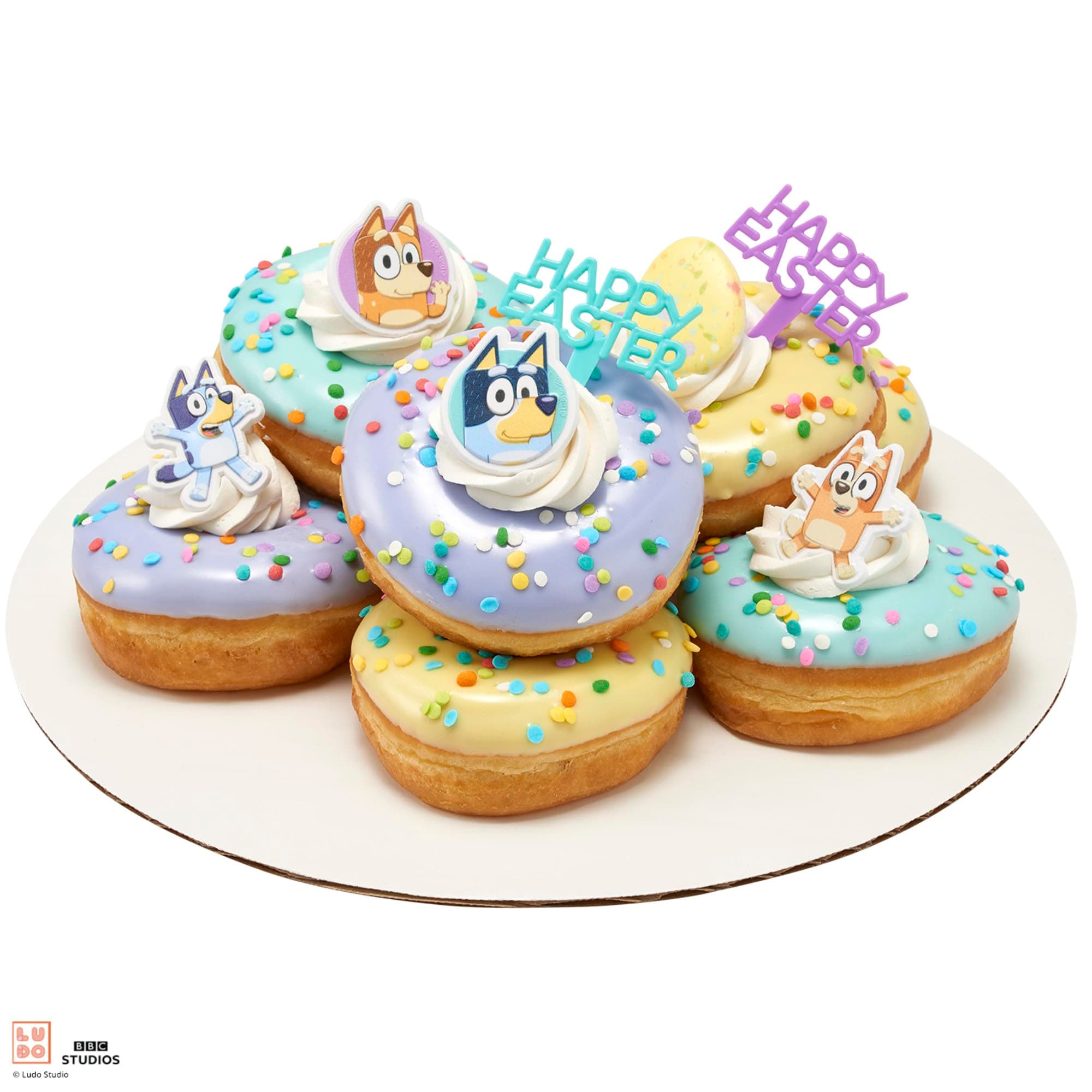DecoPac Bluey & Friends Cupcake Rings, 24-Pack 3D Food Safe Cake Toppers - Thumbnail 8