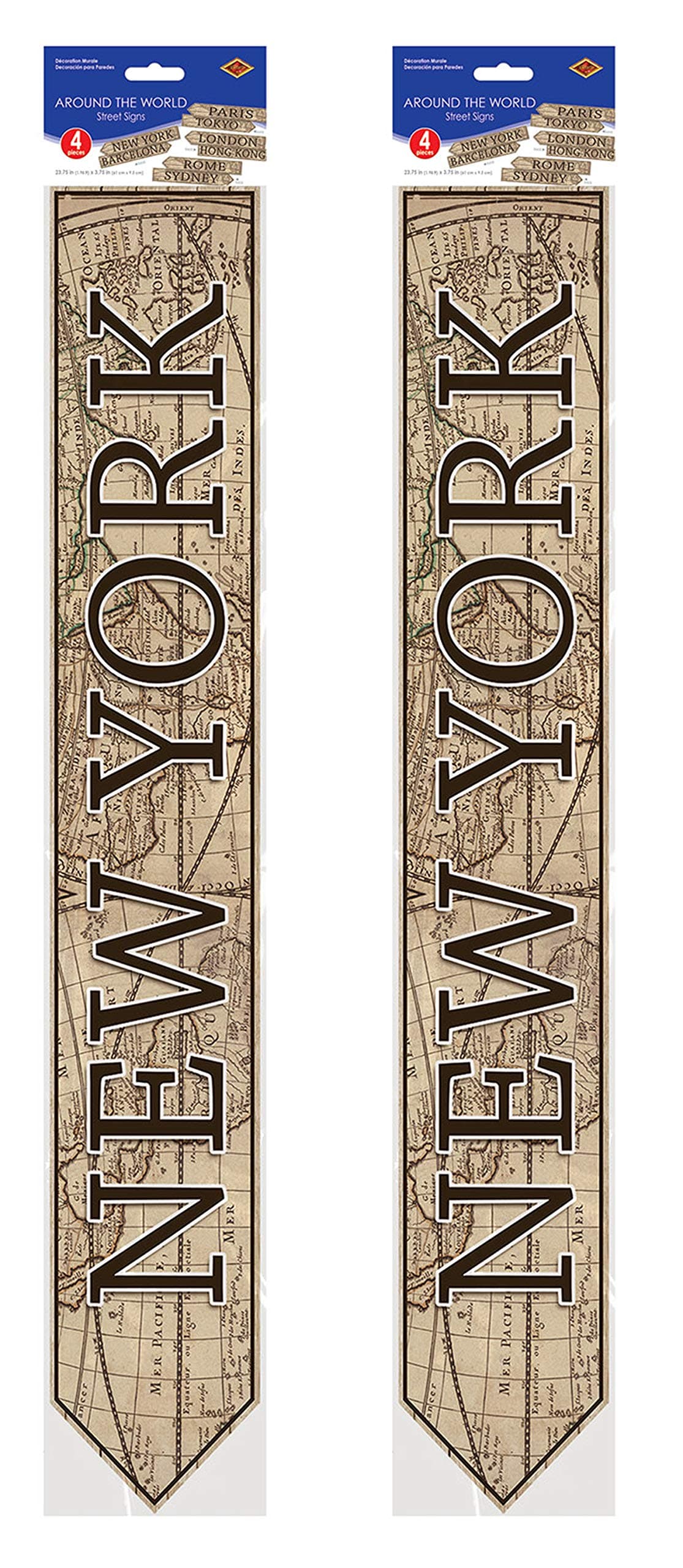 Beistle Around The World Street Sign Cutouts Pack of 2 - Thumbnail 2