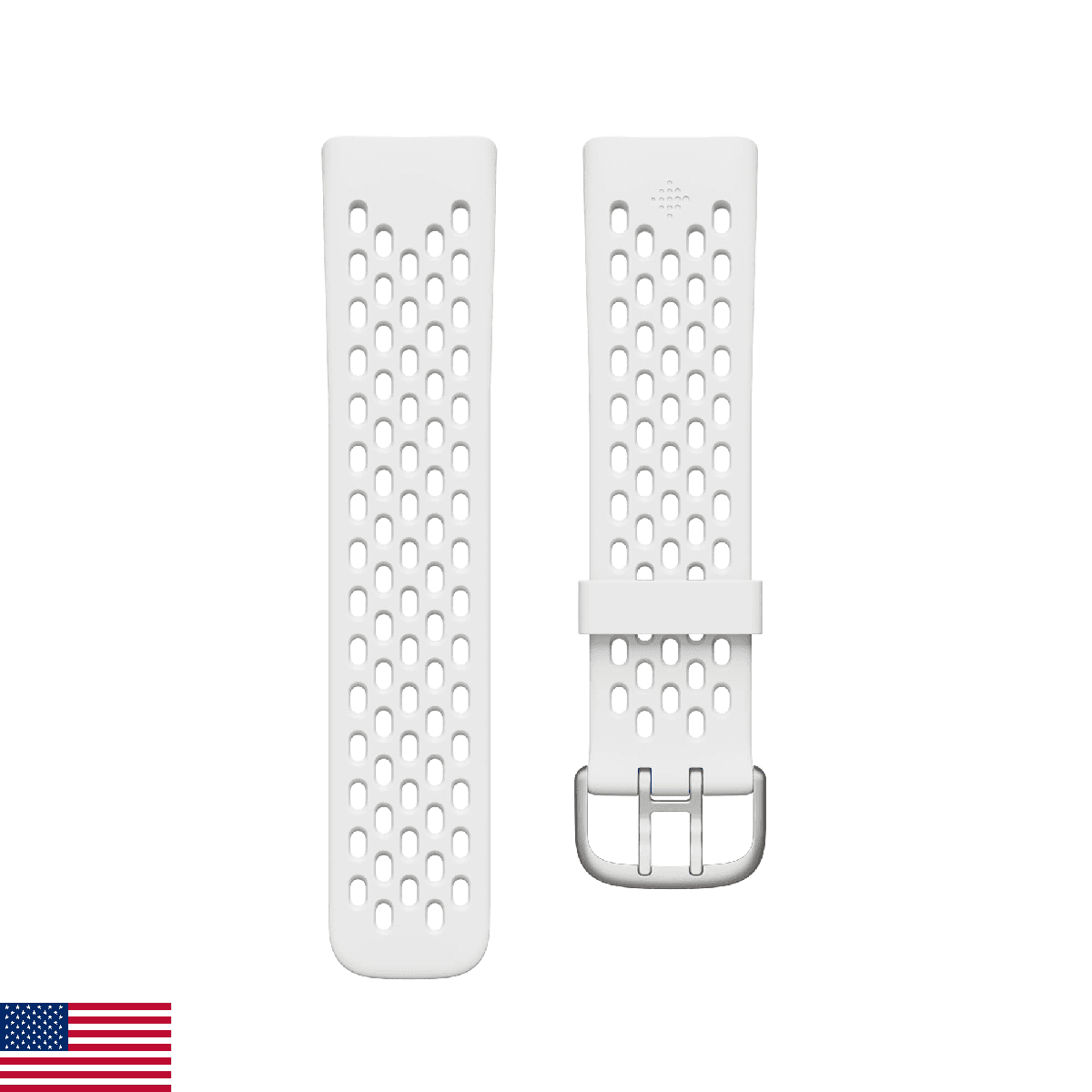 Fitbit Charge 5 & 6 Sport Accessory Band, Official Product, Frost White, Large - Image 1